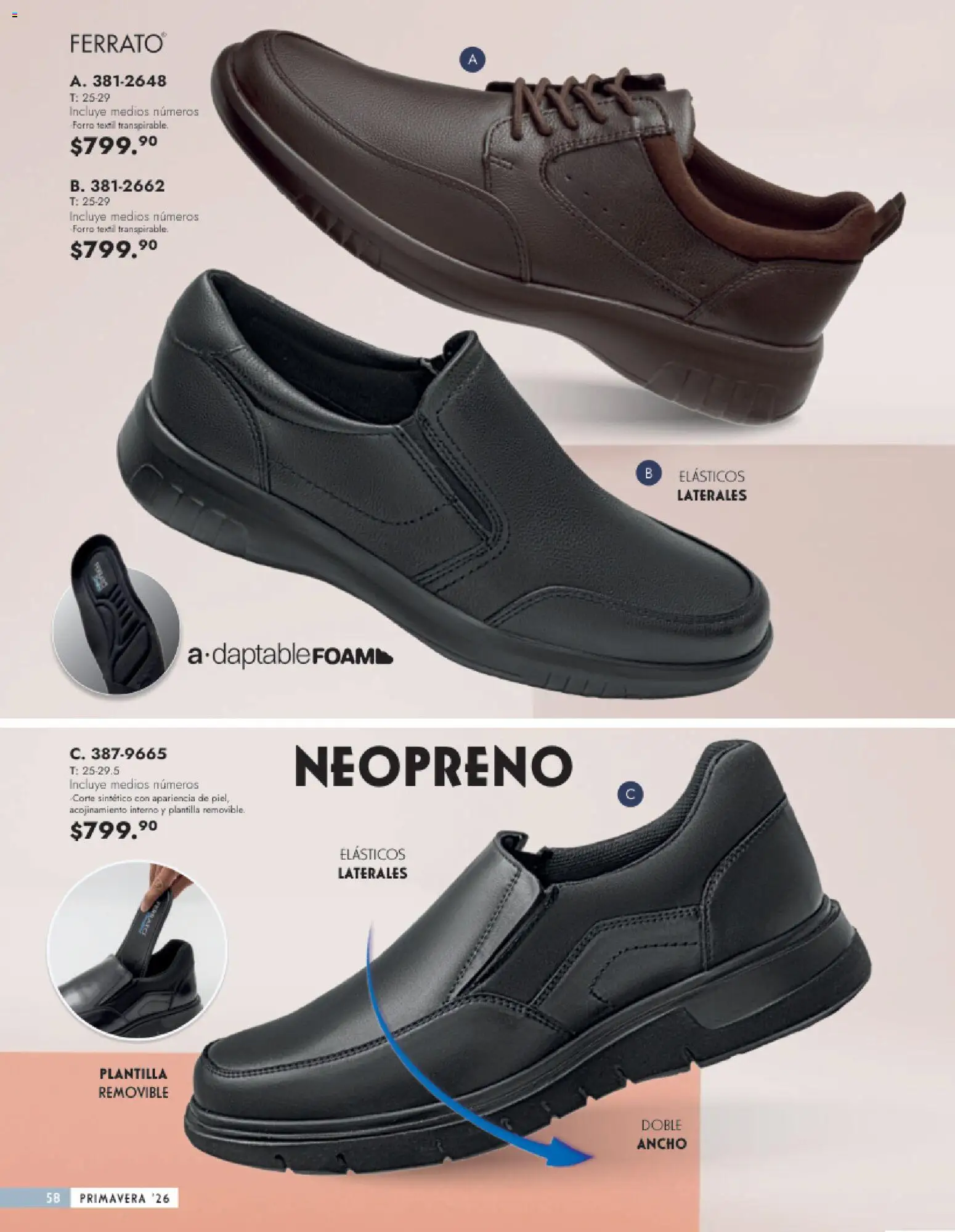 Nuevas ofertas de Andrea válidas en toda la República Mexicana desde el 25.01.2026. ¡Encuentra las mejores ofertas en Andrea catálogo Calzado Caballero! | Página: 58