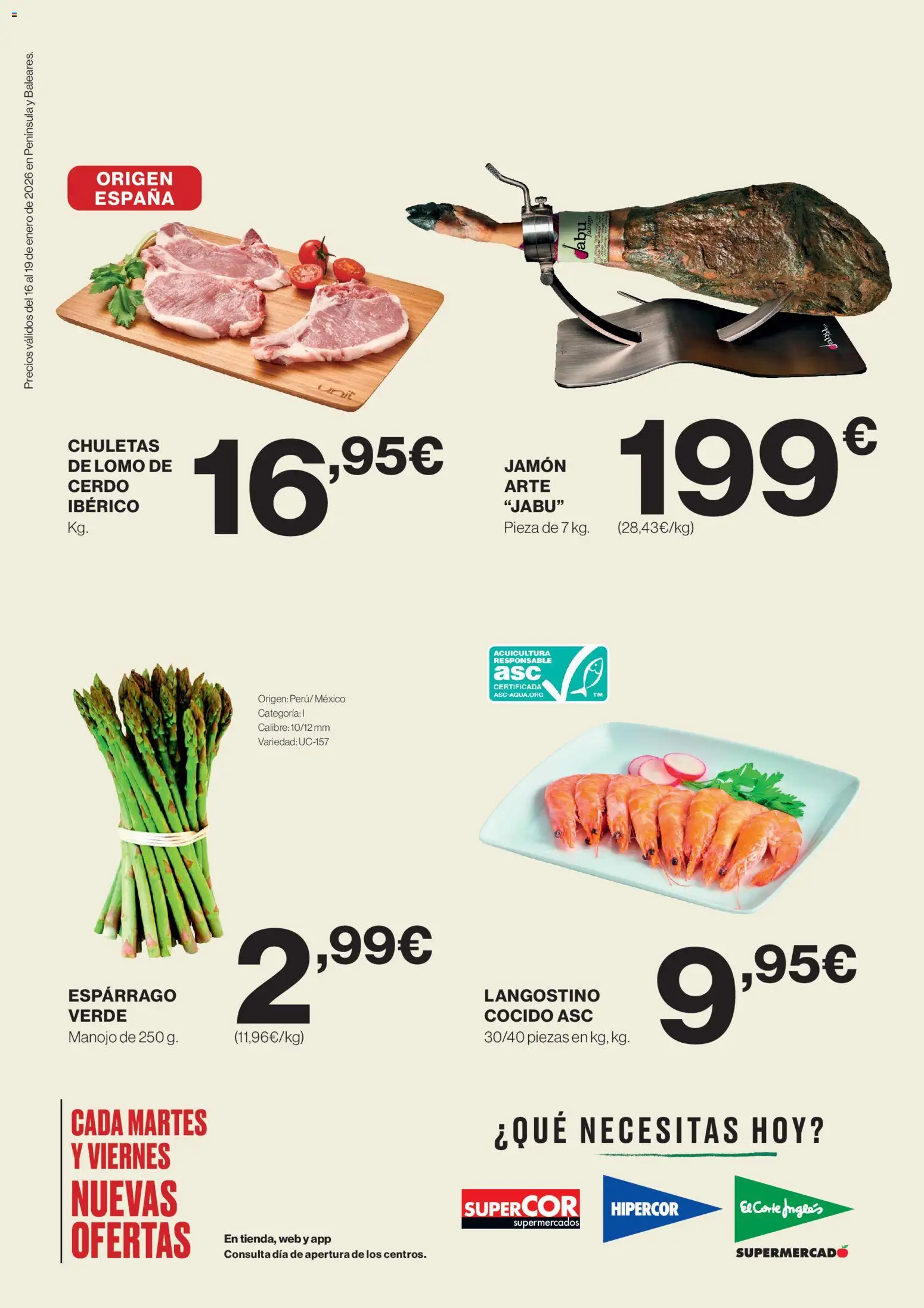 Nuevas ofertas de El Corte Inglés válidas en toda la República Mexicana desde el 16.01.2026. ¡Encuentra las mejores ofertas en El Corte Inglés catálogo! | Página: 2 | Productos: Jamón, Cerdo