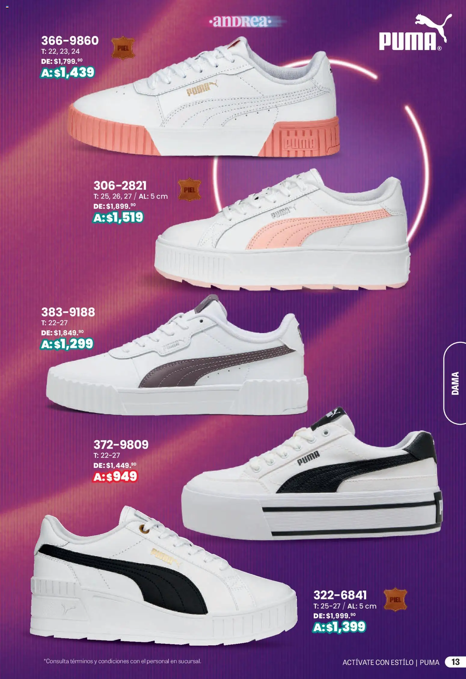 Nuevas ofertas de Andrea válidas en toda la República Mexicana desde el 01.03.2026. ¡Encuentra las mejores ofertas en Andrea catálogo Actívate con estillo! | Página: 13