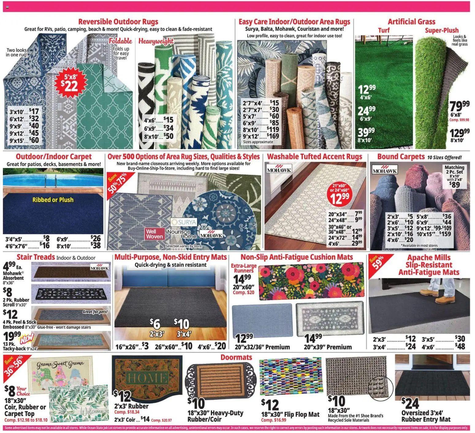 Ocean State Job Lot Weekly Ad - valid from 02.04.2026 | Page: 11 | Products: Carpet, Cushion