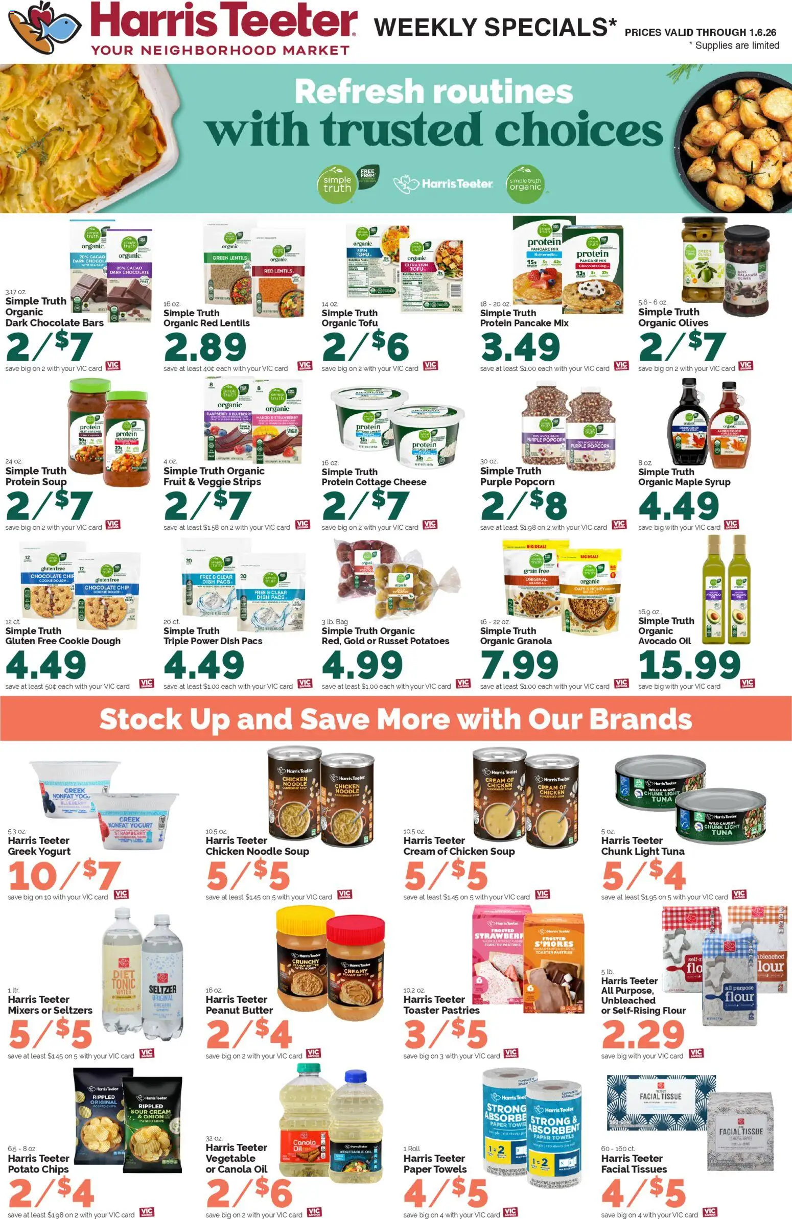 Harris Teeter Weekly Ad - SC - valid from 31.12.2025 | Page: 18 | Products: Butter, Cheese, Chocolate, Cottage cheese