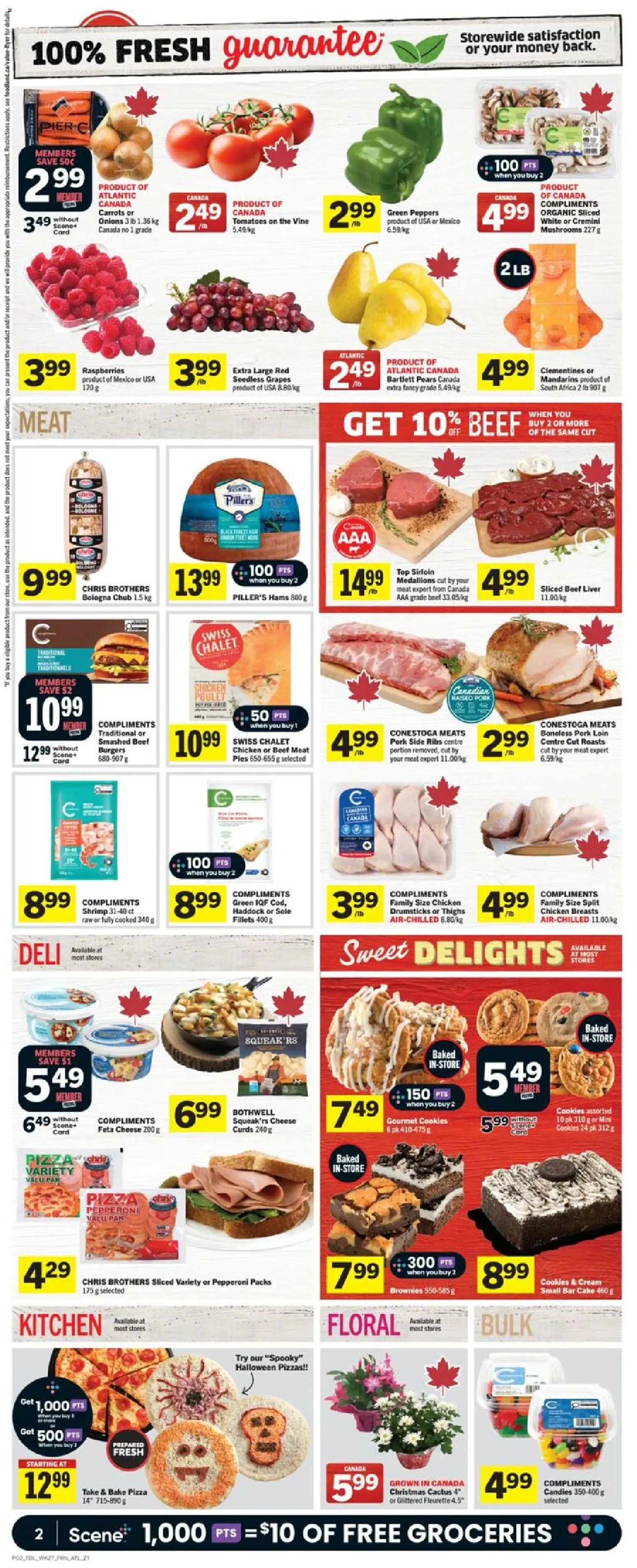 Foodland flyer valid from 30.10.2025 | Page: 3 | Products: Beef, Chicken breasts, Cheese, Chicken