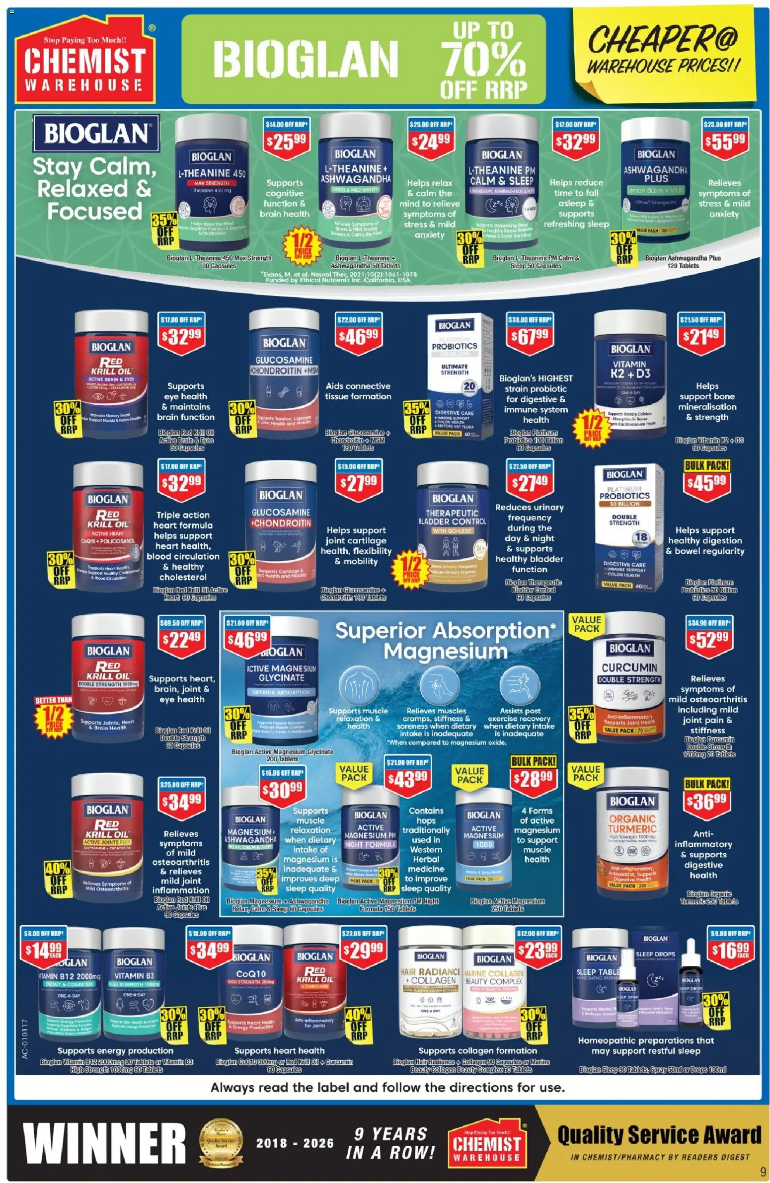 Chemist Warehouse catalogue - valid from 26.02.2026 | Page: 9 | Products: Oil, Nutrients, Tablets, Vitamin