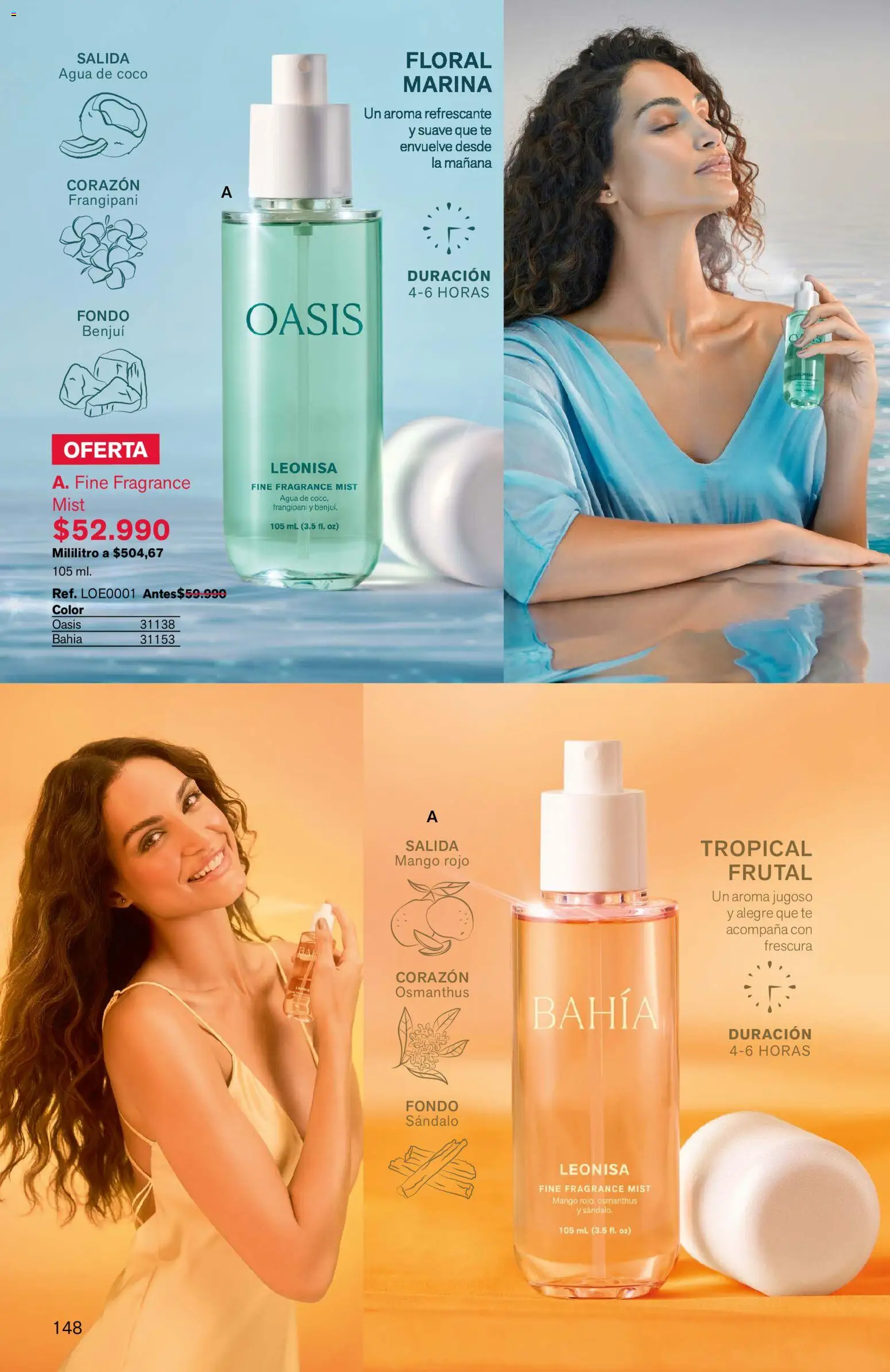 Leonisa revista - valida desde el 03.04.2026 | Página: 148 | Productos: Agua, Té, Mango, Coco