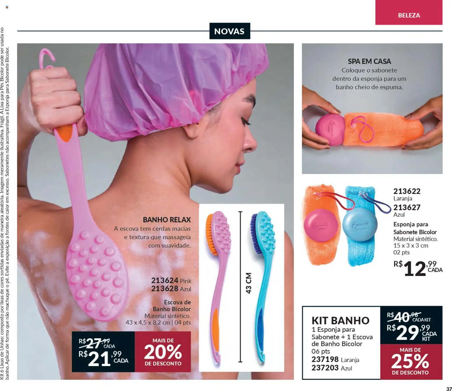 Avon Folheto - válido de 19.12.2025 | Página: 37 | Produtos: Esponja, Escova, Sabonete, Lixa