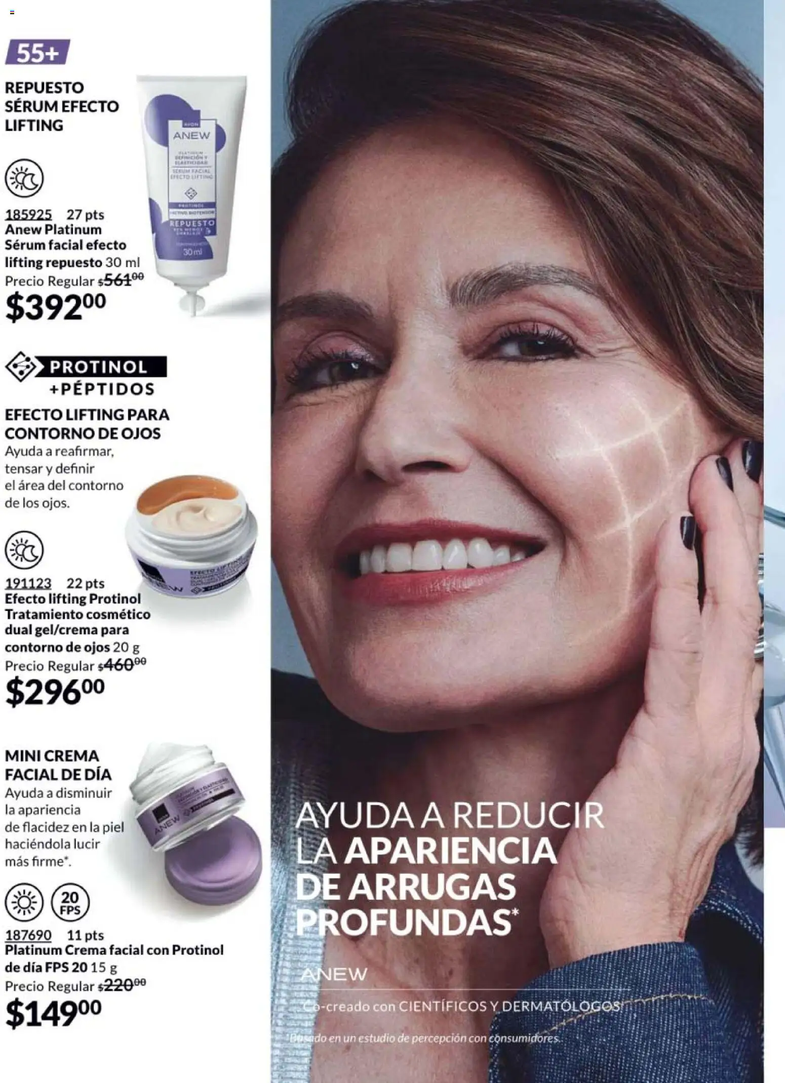 Nuevas ofertas de AVON válidas en toda la República Mexicana desde el 20.02.2026. ¡Encuentra las mejores ofertas en AVON campaña 4 2026! | Página: 118 | Productos: Contorno de ojos, Serum, Crema, Contorno