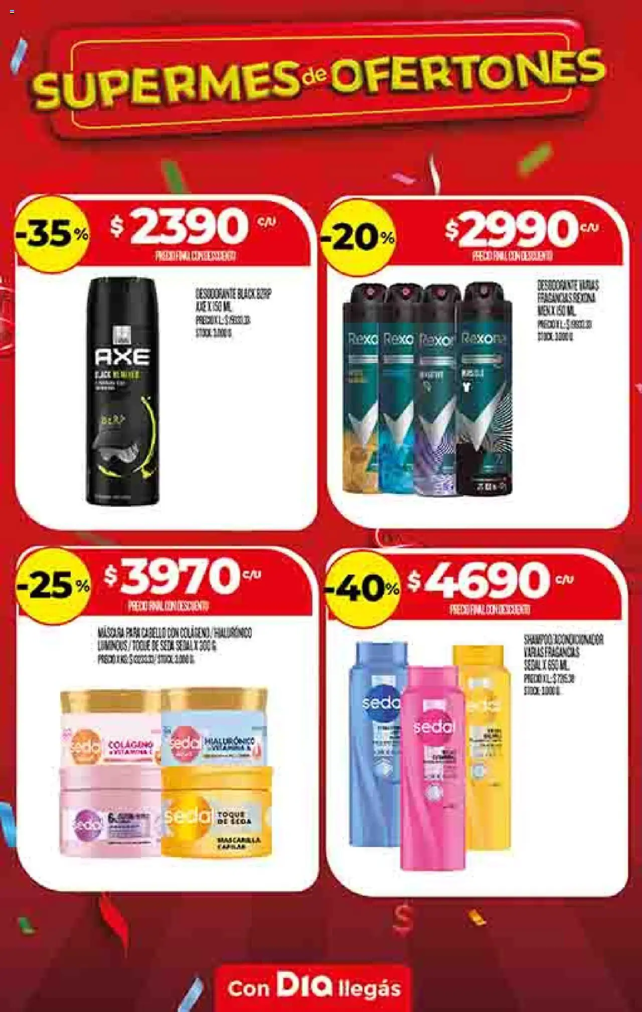 Supermercado DIA Ofertas │ válido desde el 01.10.2025 | Página: 23 | Productos: Shampoo, Acondicionador, Desodorante