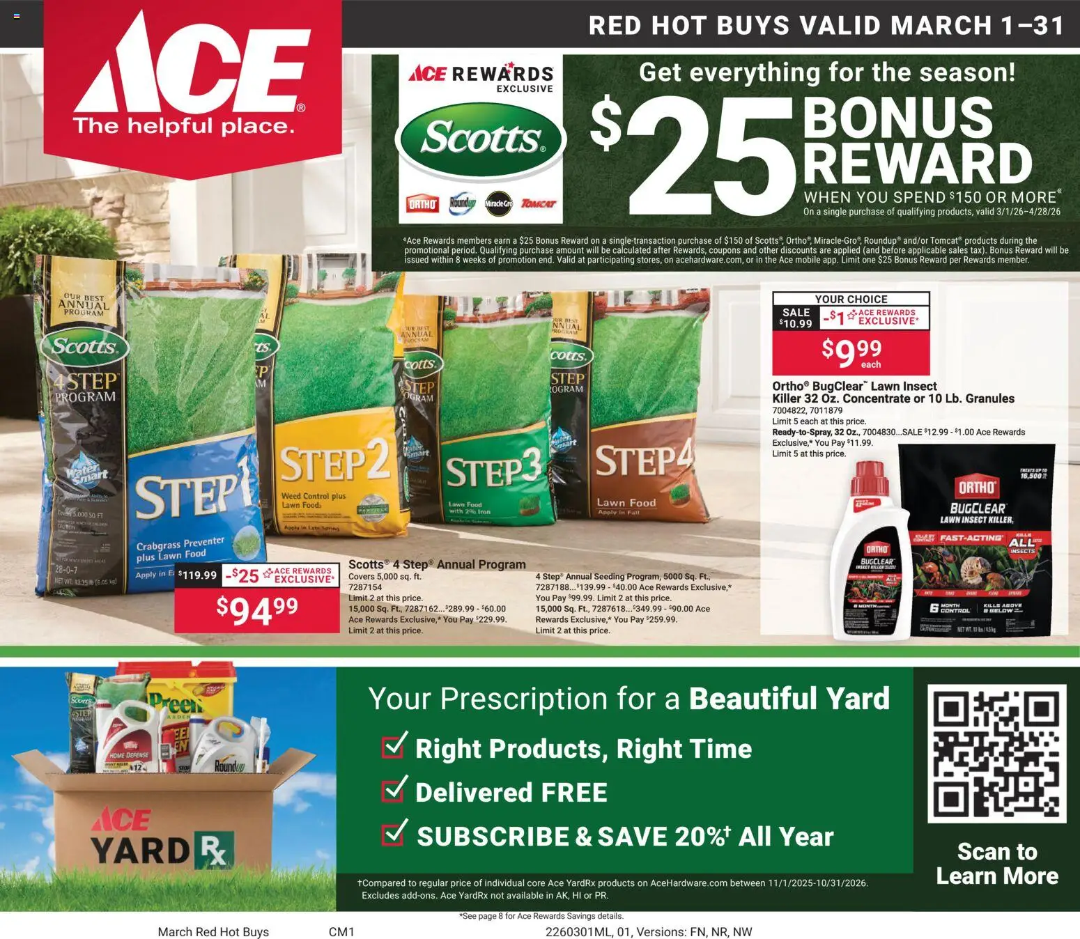 ACE Hardware Weekly Ad - valid from 01.03.2026 | Page: 1 | Products: Water, Iron