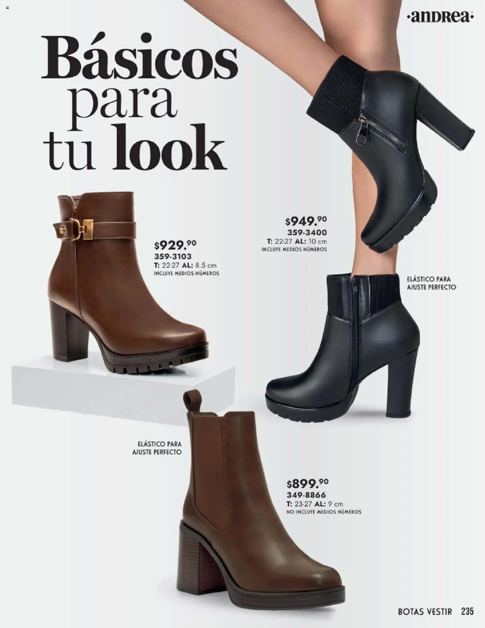 Nuevas ofertas de Andrea válidas en toda la República Mexicana desde el 25.01.2026. ¡Encuentra las mejores ofertas en Andrea catálogo Calzado Dama! | Página: 235 | Productos: Botas