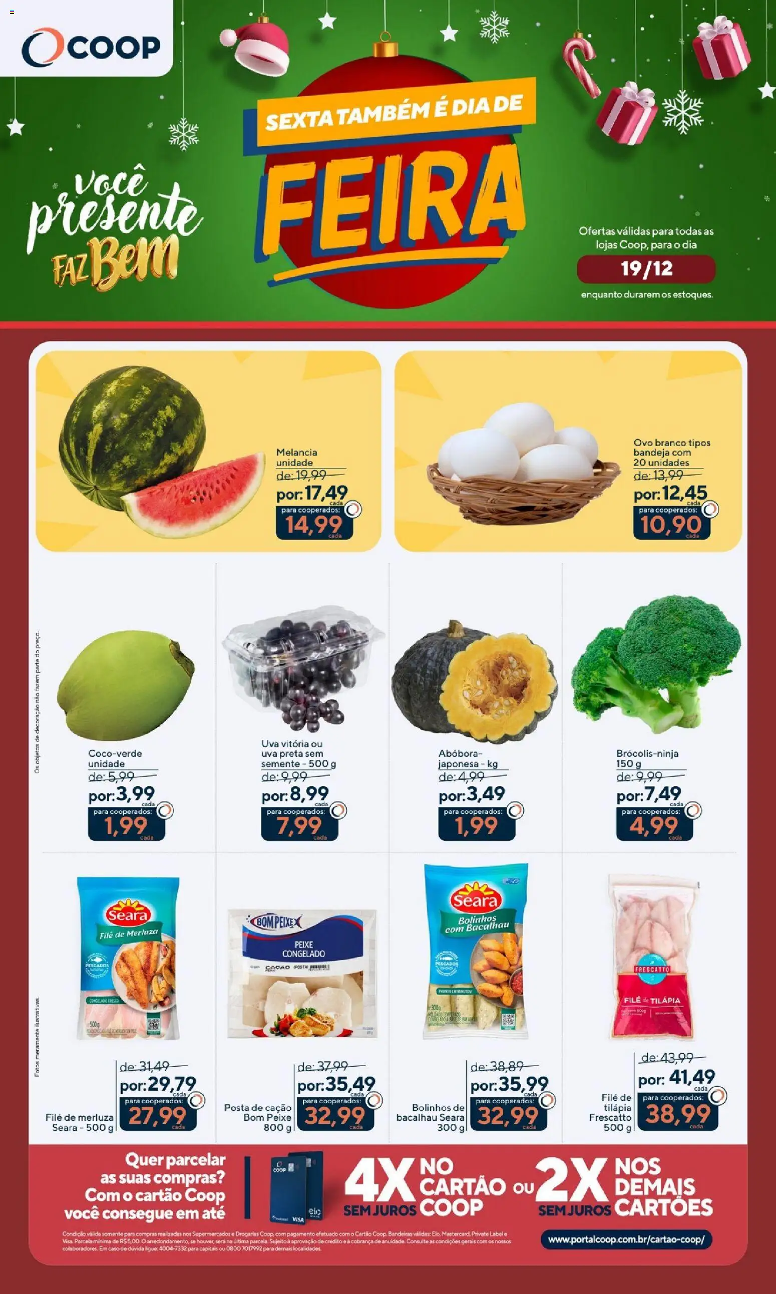 Coop Folheto - válido de 19.12.2025 | Página: 1 | Produtos: Tilápia, Peixe, Bandeja, Filé de tilápia