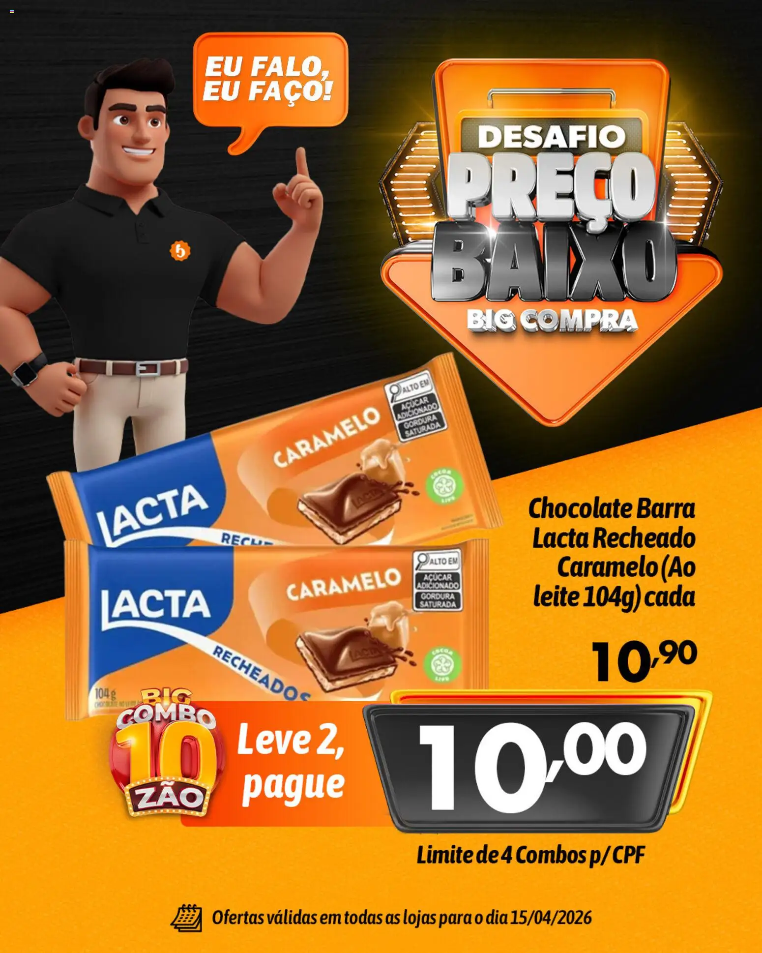 Big Compra Folheto - válido de 15.04.2026 | Página: 6 | Produtos: Leite, Chocolate, Baixo, Açúcar