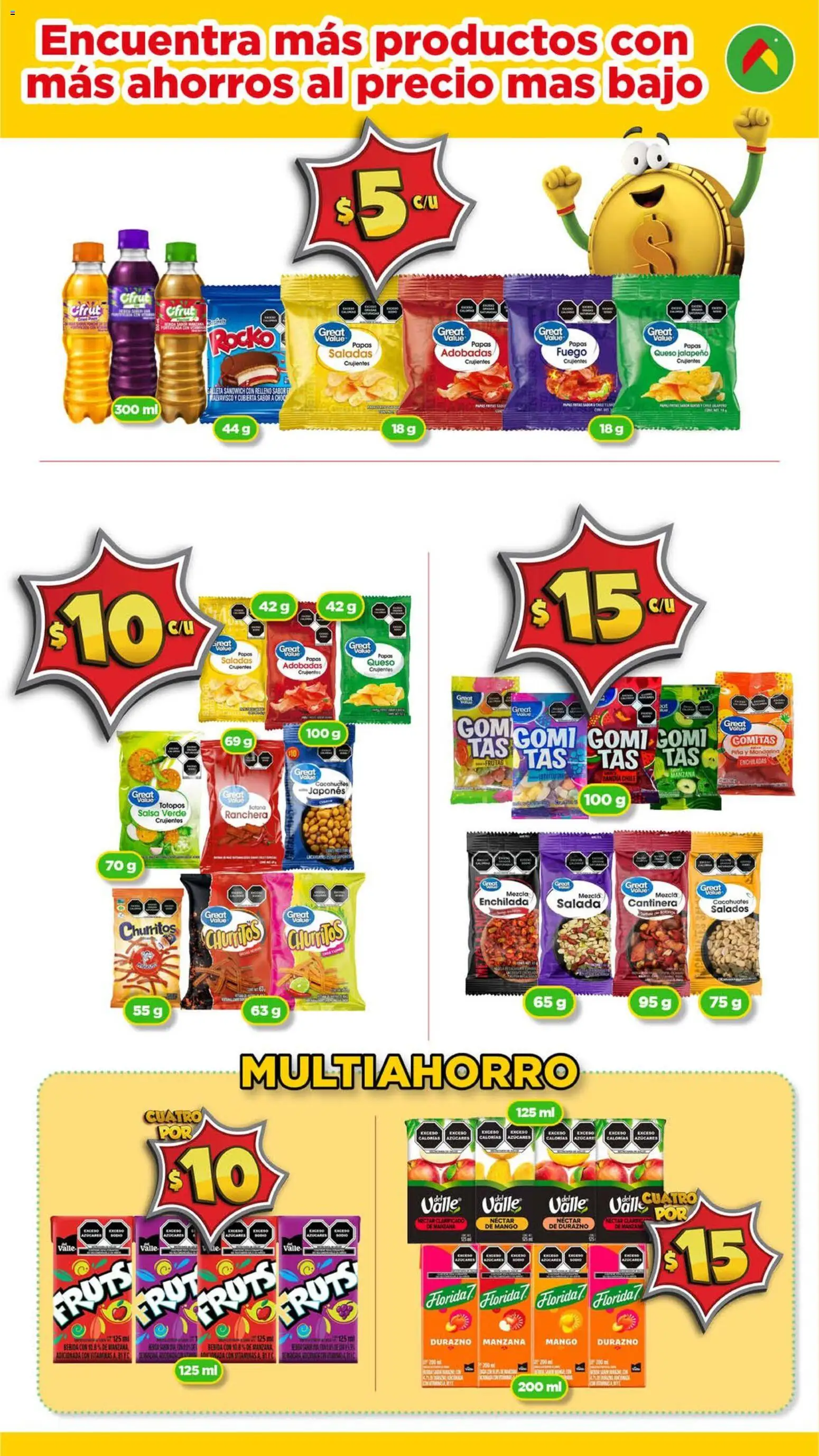 Nuevas ofertas de Bodega Aurrerá válidas en toda la República Mexicana desde el 01.01.2026. ¡Encuentra las mejores ofertas en Bodega Aurrerá folleto! | Página: 7 | Productos: Durazno, Mango, Queso, Gomitas