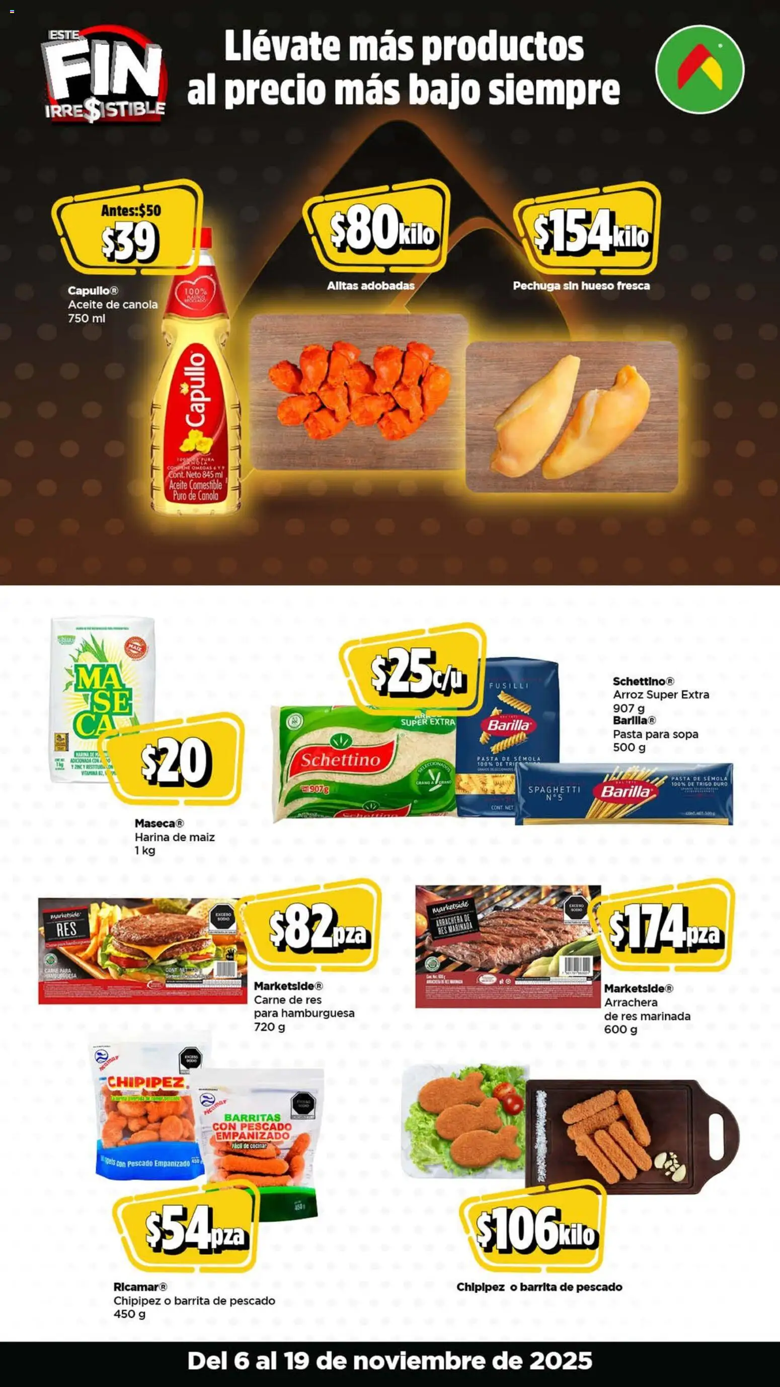 Nuevas ofertas de Bodega Aurrerá válidas en toda la República Mexicana desde el 06.11.2025. ¡Encuentra las mejores ofertas en Bodega Aurrerá Buen Fin ! | Página: 5 | Productos: Sopa, Arroz, Res, Pasta