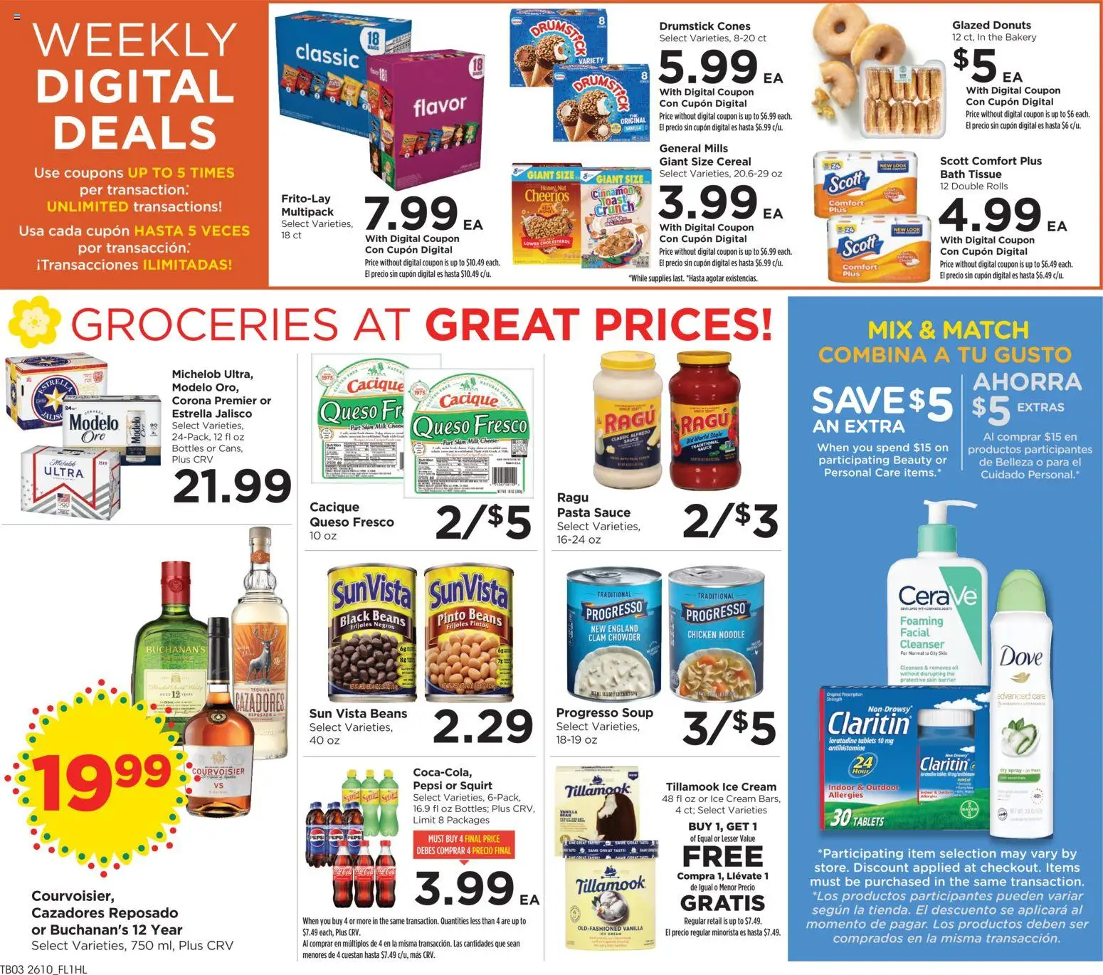 Food 4 Less Weekly Ad - valid from 08.04.2026 | Page: 4 | Products: Bath, Milk, Ice cream, Sauce