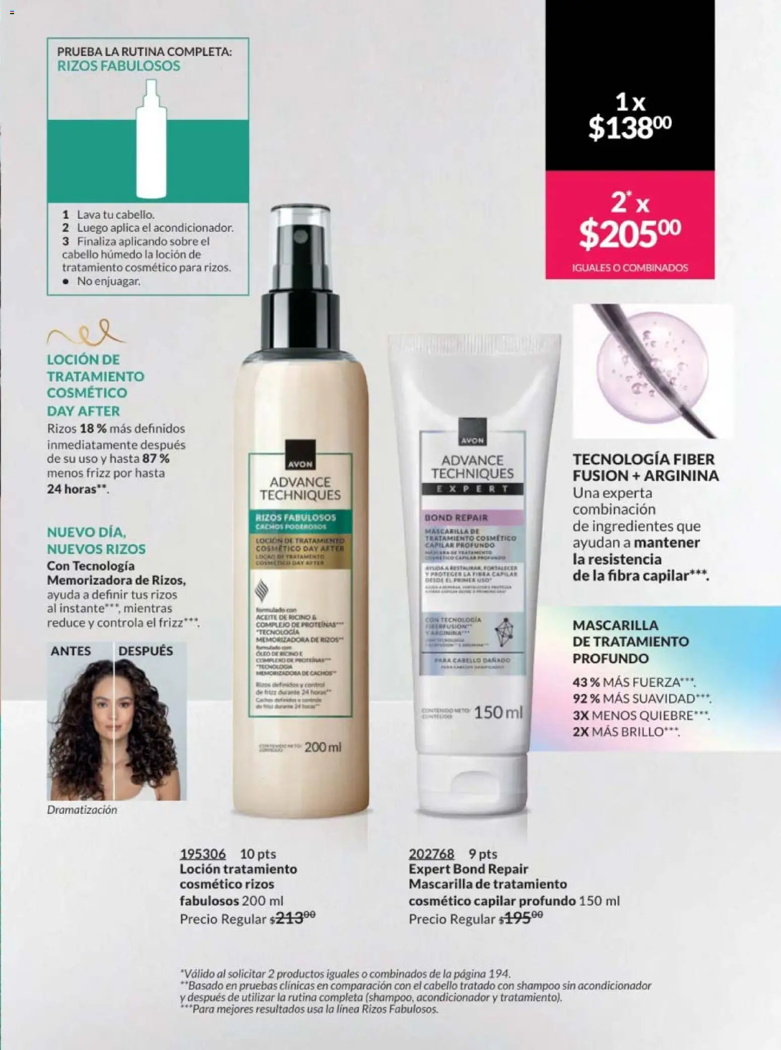 Nuevas ofertas de AVON válidas en toda la República Mexicana desde el 30.01.2026. ¡Encuentra las mejores ofertas en AVON campaña 3 2026! | Página: 185 | Productos: Aceite, Loción, Acondicionador, Sobre