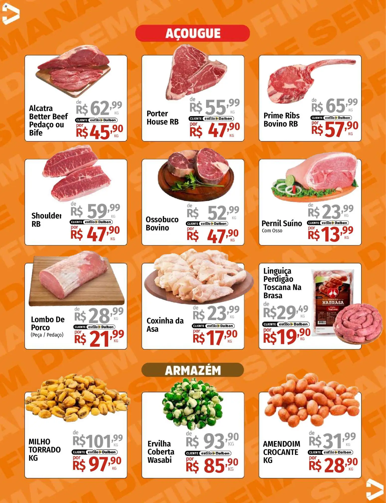 Supermercado Dalben Folheto - válido de 24.04.2026 | Página: 4 | Produtos: Ervilha, Wasabi, Alcatra, Lombo