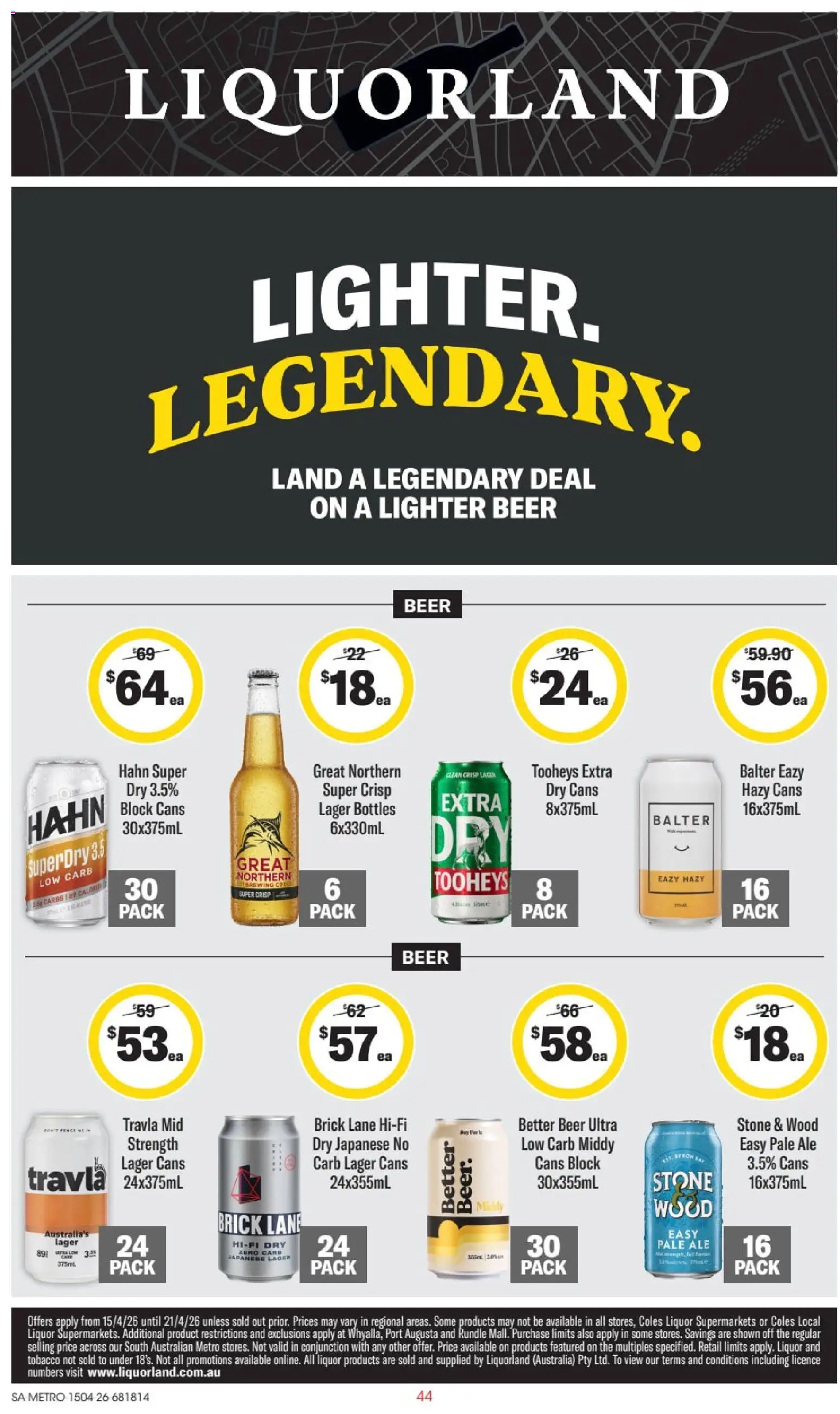 Liquorland catalogue - valid from 15.04.2026 | Page: 1 | Products: Beer, Wood