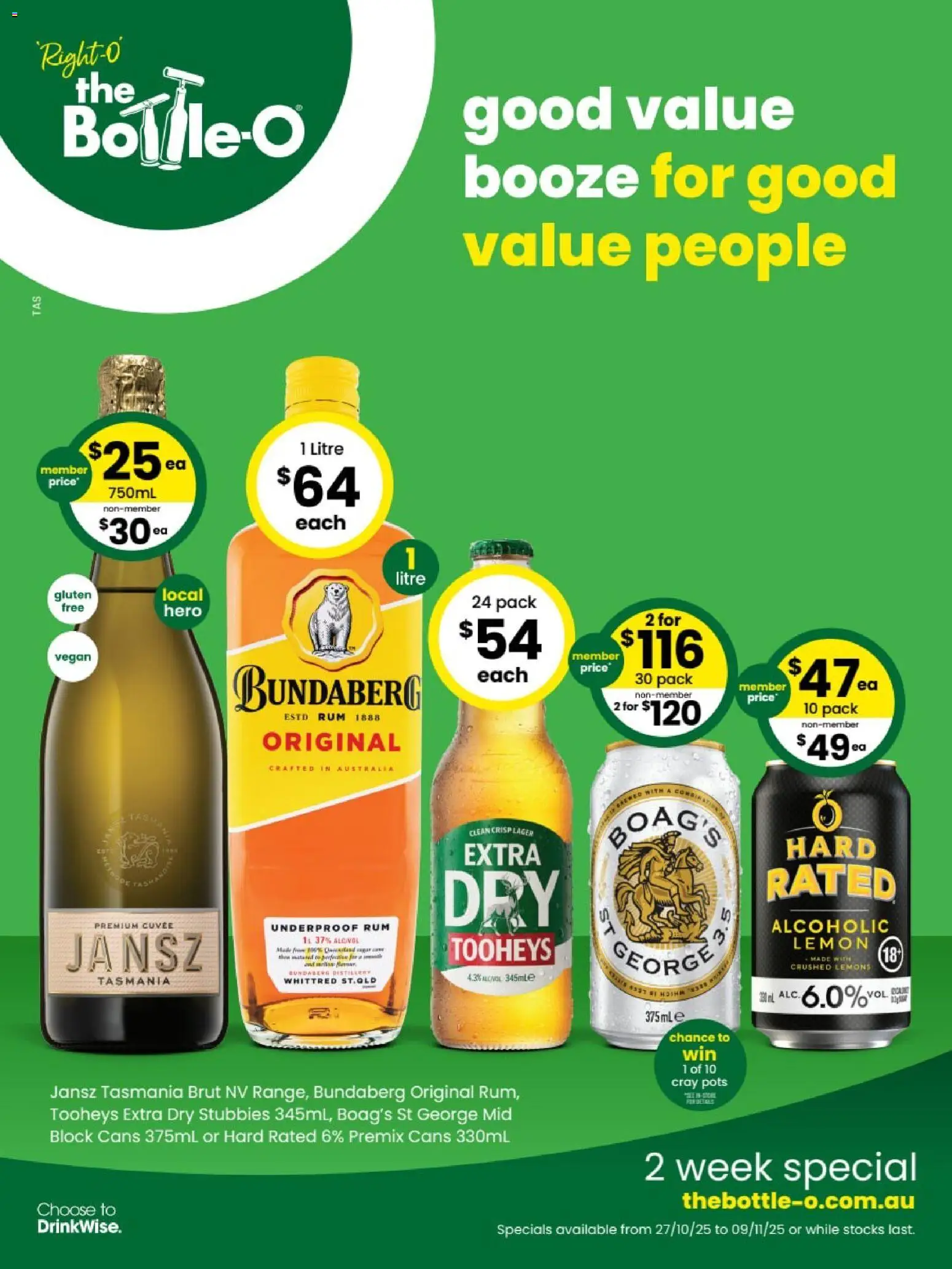 The Bottle-O catalogue - valid from 27.10.2025 | Page: 1 | Products: Rum, Lemon