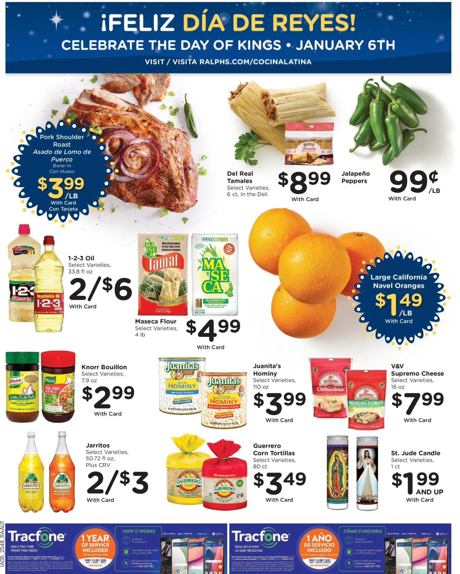 Ralphs Weekly Ad - valid from 02.01.2026 | Page: 12 | Products: Corn, Peppers, Cheese, Phone
