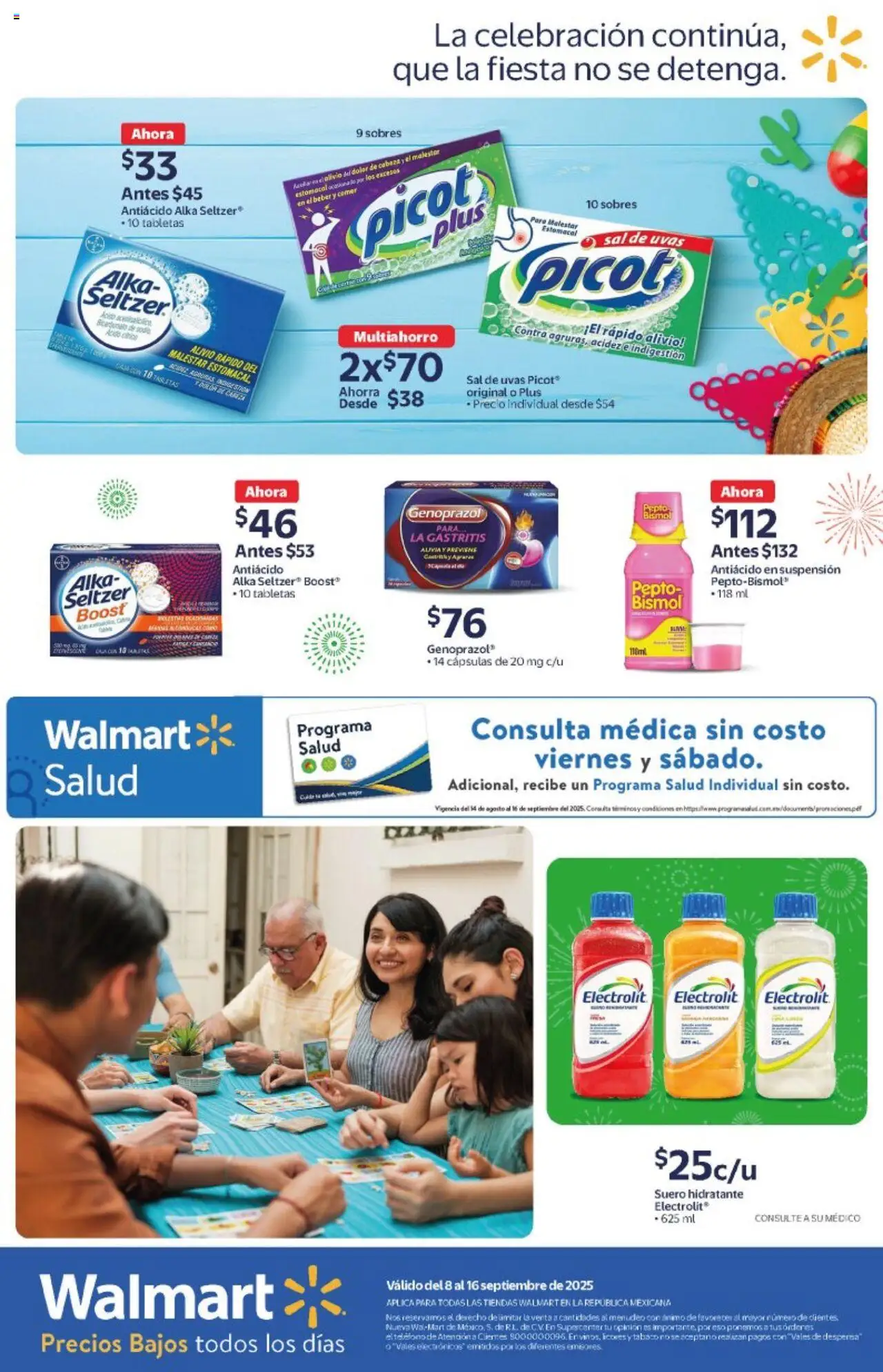 Nuevas ofertas de Walmart válidas en toda la República Mexicana desde el 08.09.2025. ¡Encuentra las mejores ofertas en Walmart - Folleto Tu Noche Mexicana! | Página: 13 | Productos: Sal, Antiácido, Teléfono