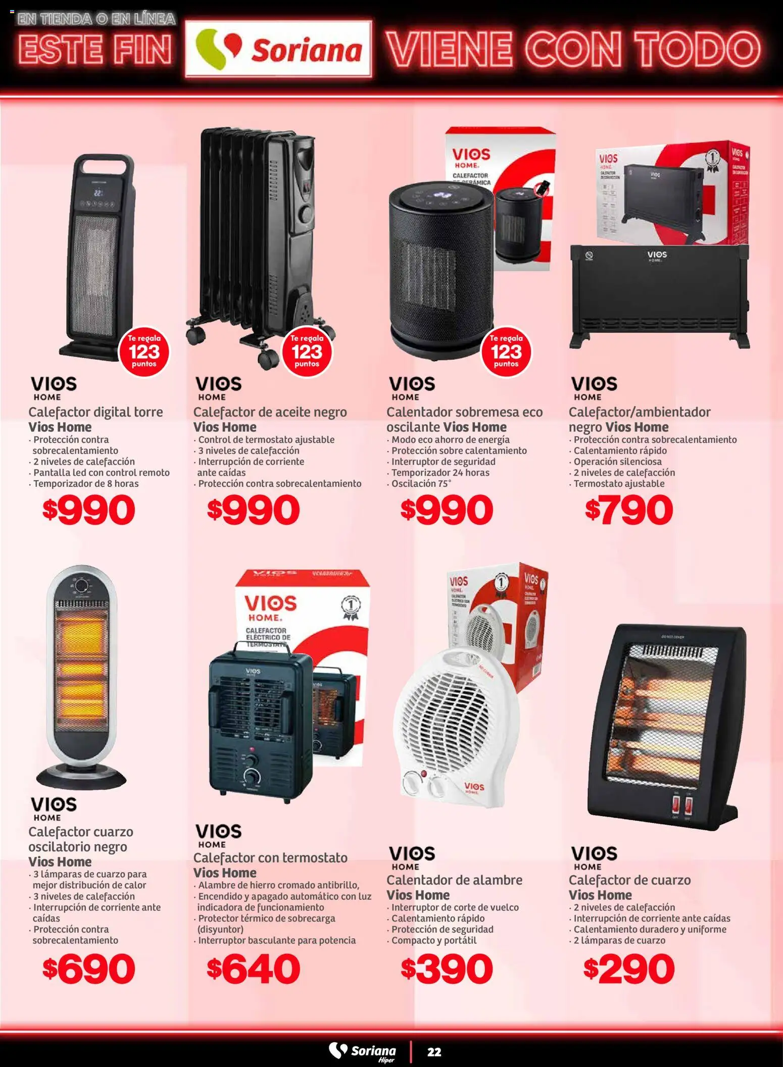 Nuevas ofertas de Soriana válidas en toda la República Mexicana desde el 05.11.2025. ¡Encuentra las mejores ofertas en Soriana - Este fin Soriana viene con todo Híper Nacional! | Página: 22 | Productos: Aceite, Control remoto, Calefactor, Sobre