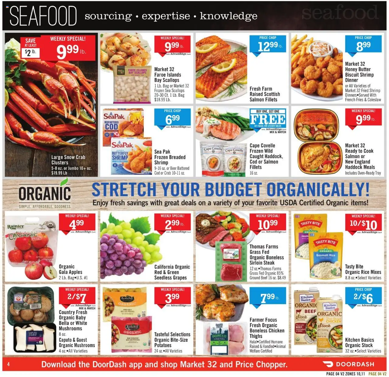 Price Chopper Weekly Current - MA - valid from 14.09.2025 | Page: 4 | Products: Potatoes, Vegetables, Grapes, Bag