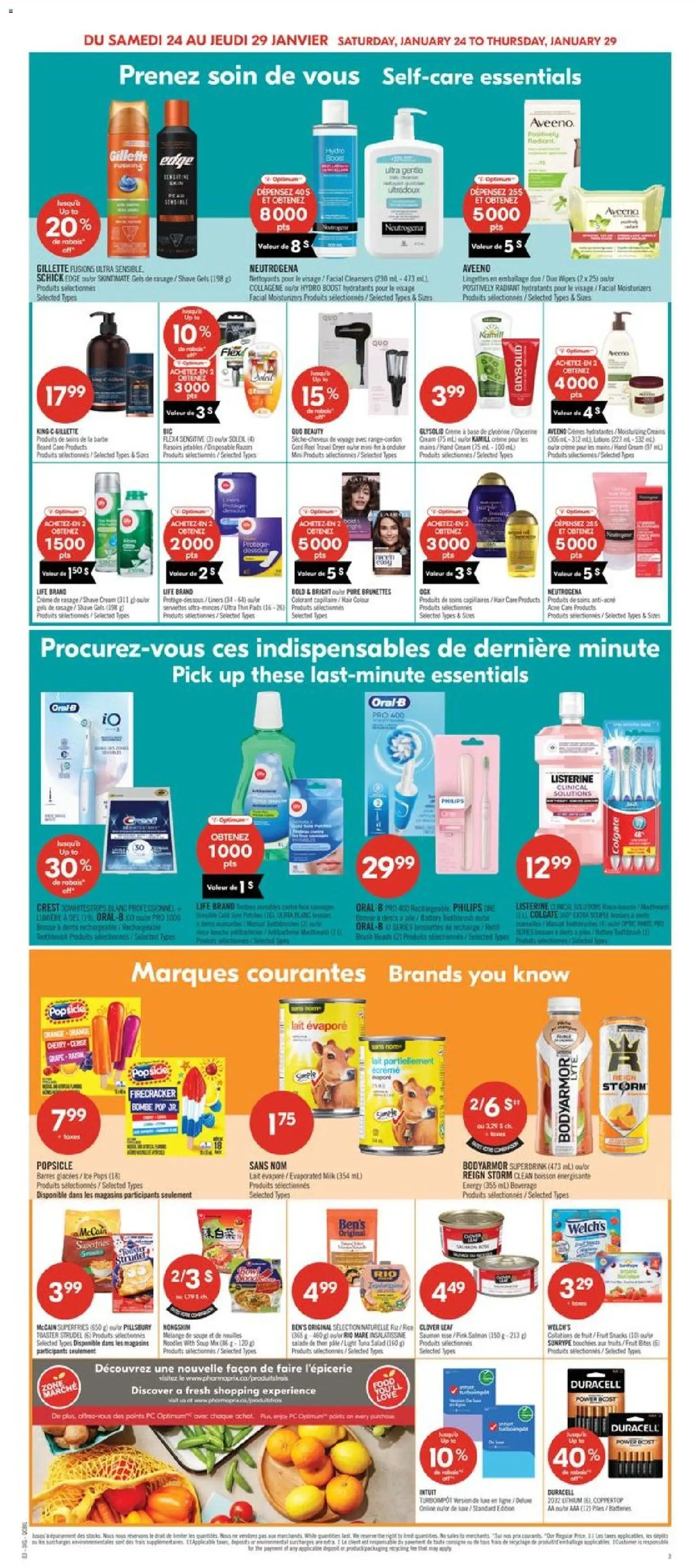 Pharmaprix flyer valid from 23.01.2026 | Page: 15 | Products: Noodles, Mouthwash, Battery, Milk