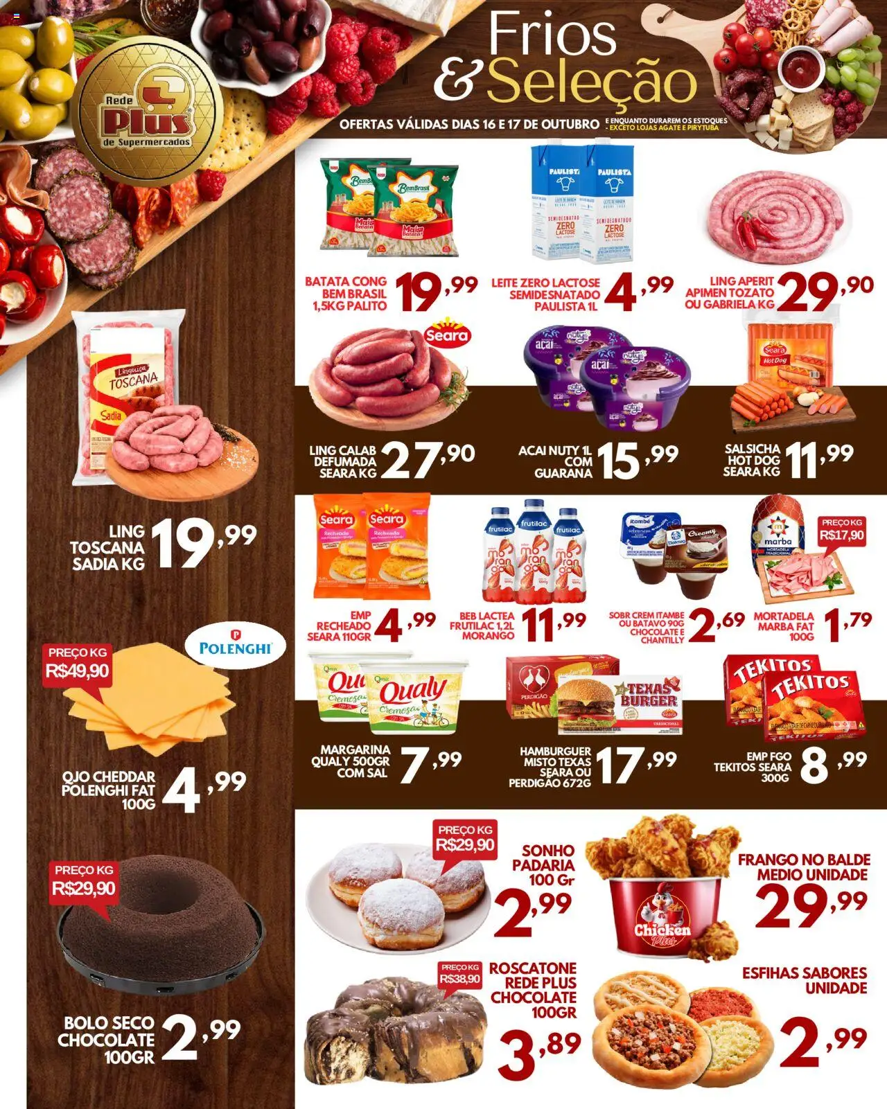 Rede Plus Supermercados Folheto - válido de 15.10.2025 | Página: 3 | Produtos: Salsicha, Leite, Sal, Margarina