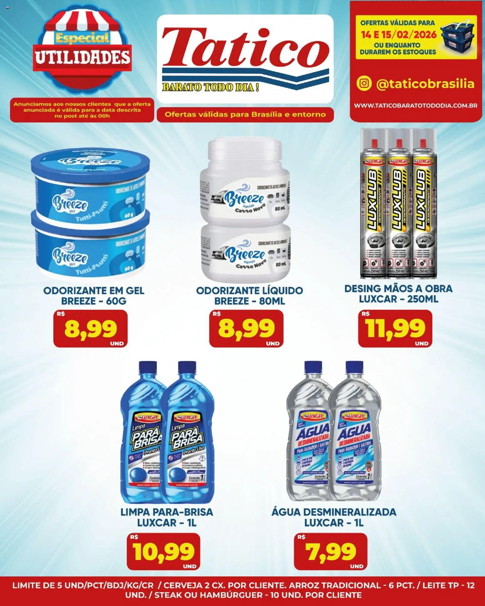 Tatico Folheto - válido de 14.02.2026 | Página: 19 | Produtos: Leite, Radiador, Cerveja, Arroz