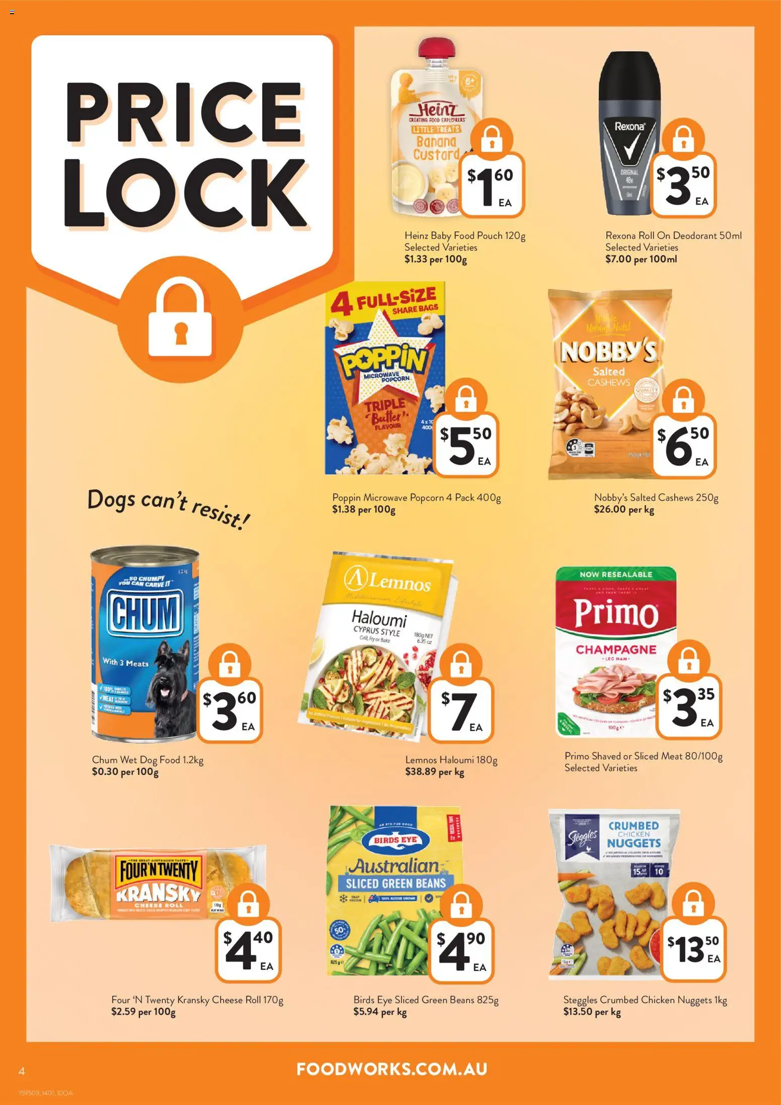 Foodworks catalogue - valid from 14.01.2026 | Page: 4 | Products: Cheese, Ham, Popcorn, Baby food