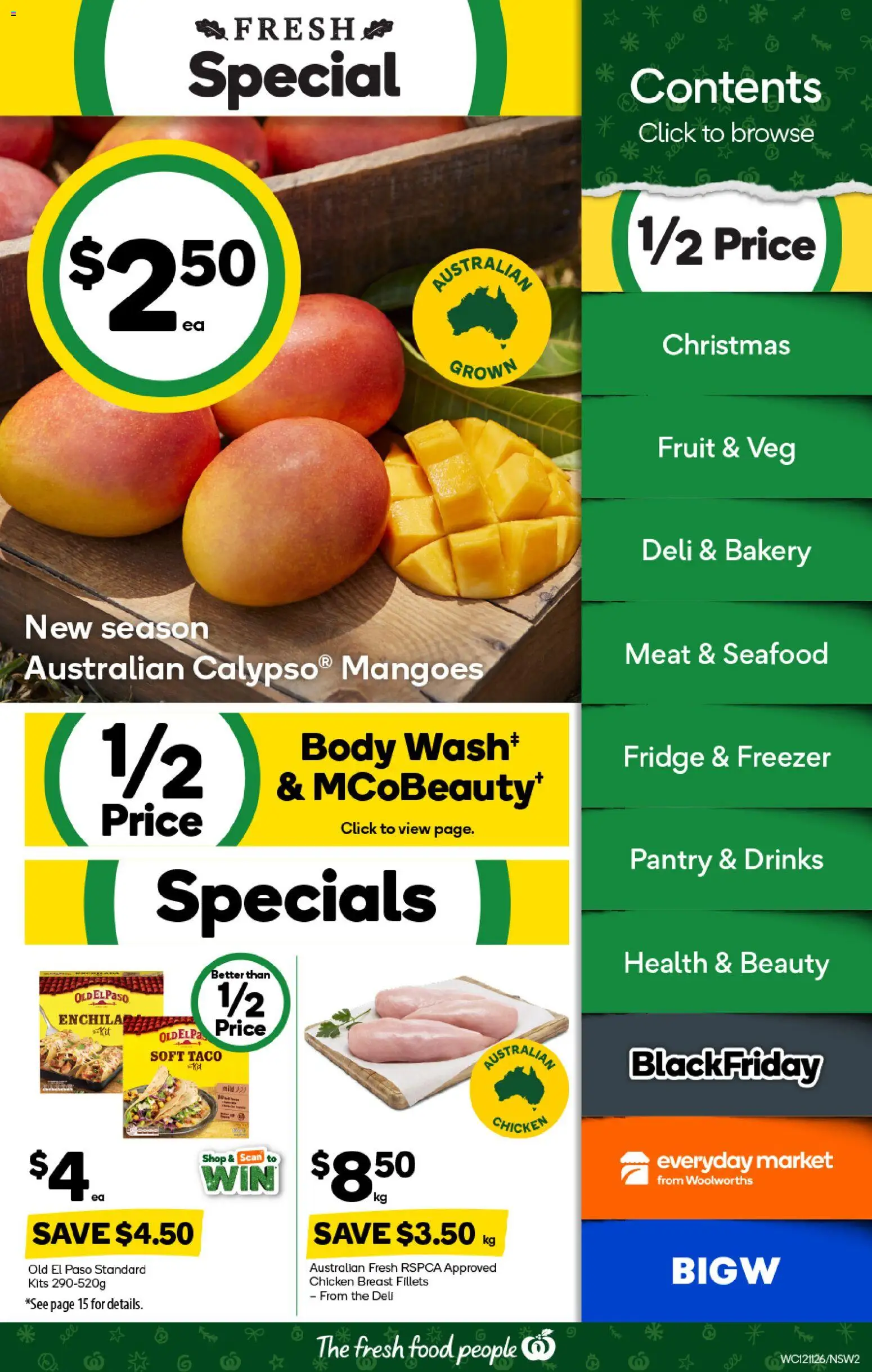 Woolworths catalogue - valid from 12.11.2025 | Page: 2 | Products: Chicken, Seafood, Fridge, Freezer