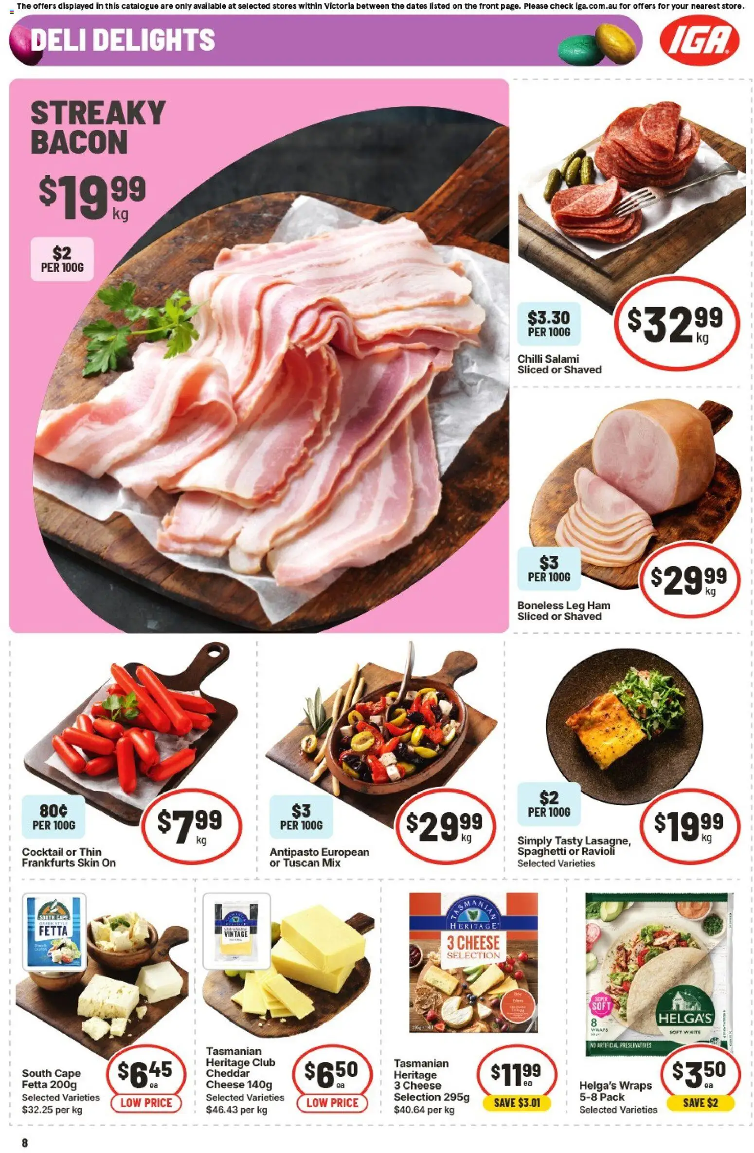 IGA catalogue - valid from 18.03.2026 | Page: 10 | Products: Cheese, Salami, Ham, Chilli