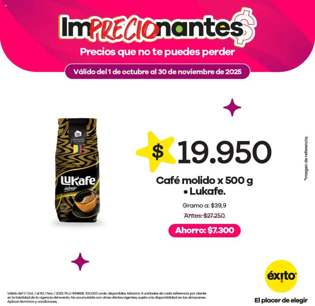 Éxito revista - valida desde el 01.10.2025 | Página: 1 | Productos: Té, Café