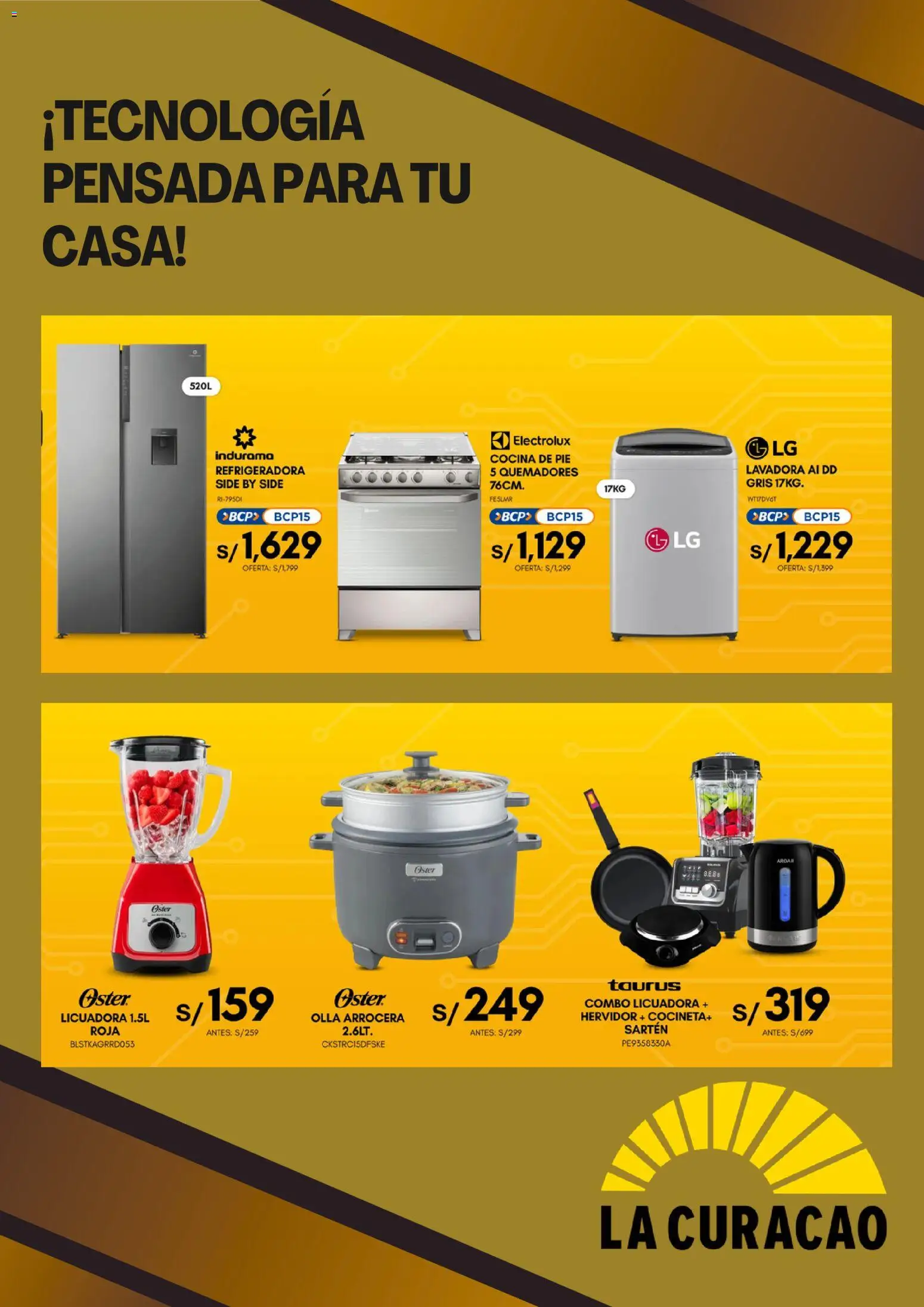 Catálogo La Curacao válido desde 23.03.2026 | Página: 3 | Productos: Lavadora, Cocina, Hervidor, Licuadora