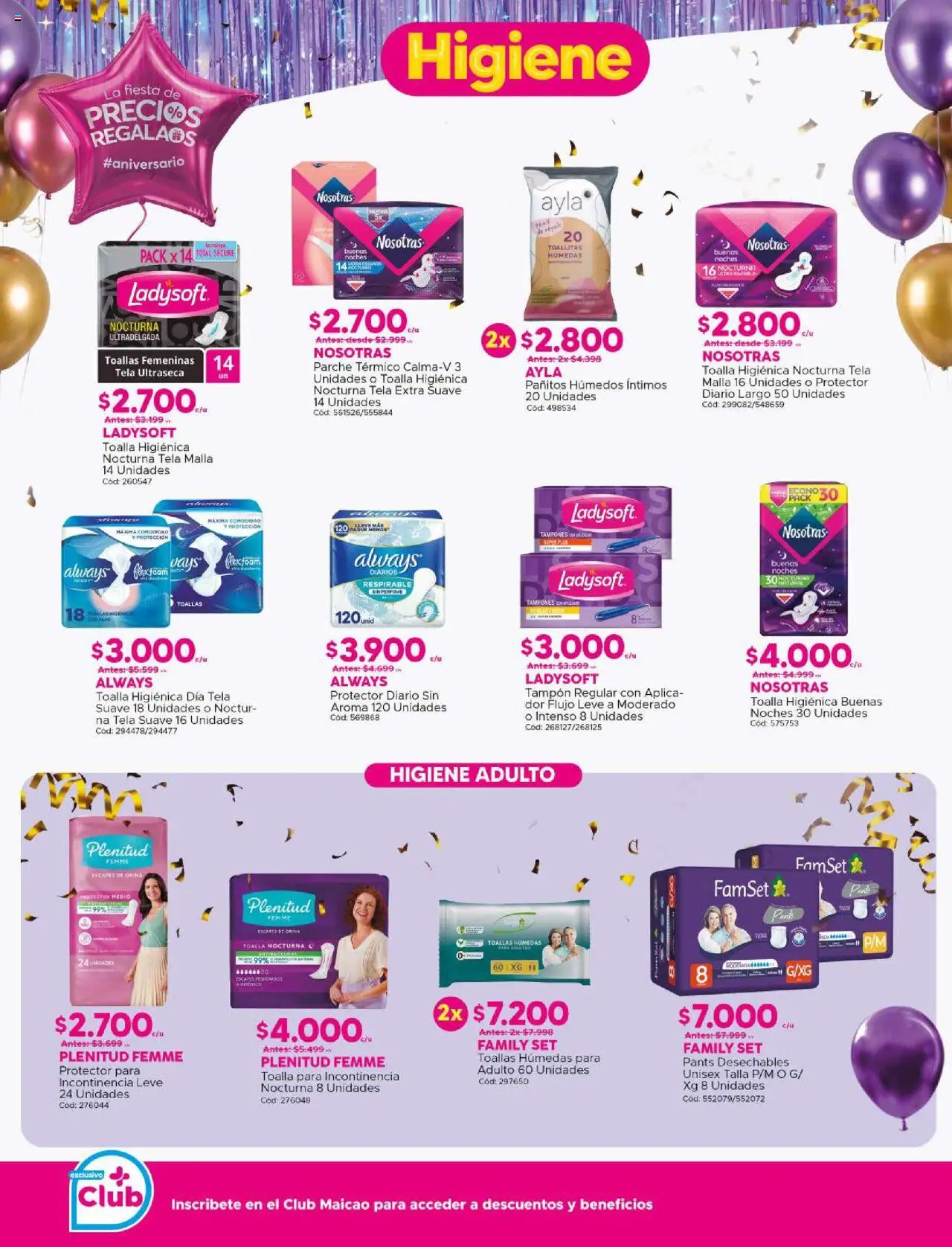Maicao ofertas  │ válido desde el 01.08.2025 | Página: 26 | Productos: Toalla higienica, Tampones, Toalla, Toallas