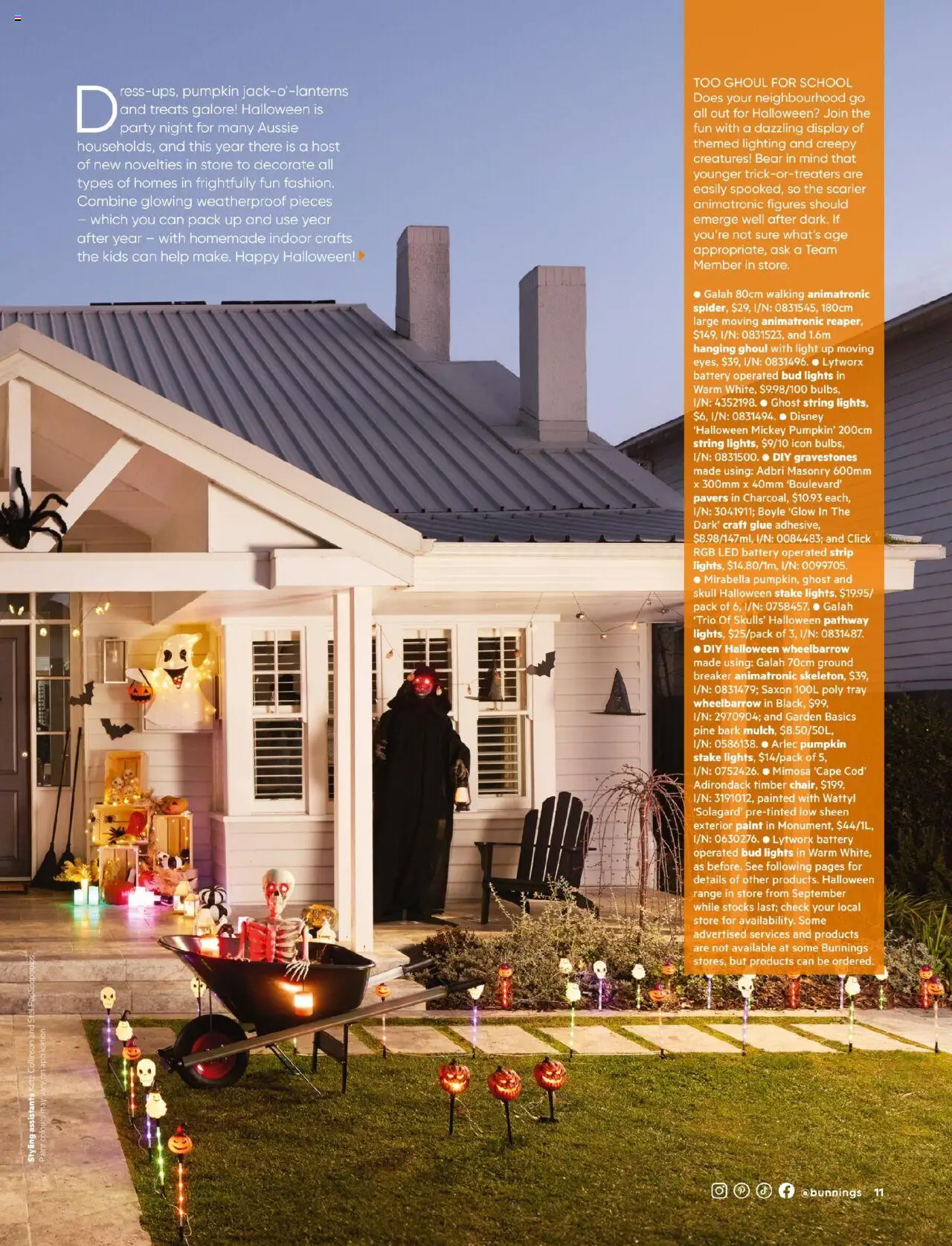 Bunnings Warehouse catalogue - valid from 01.10.2025 | Page: 11 | Products: Battery, Wheelbarrow, Pumpkin, Strip