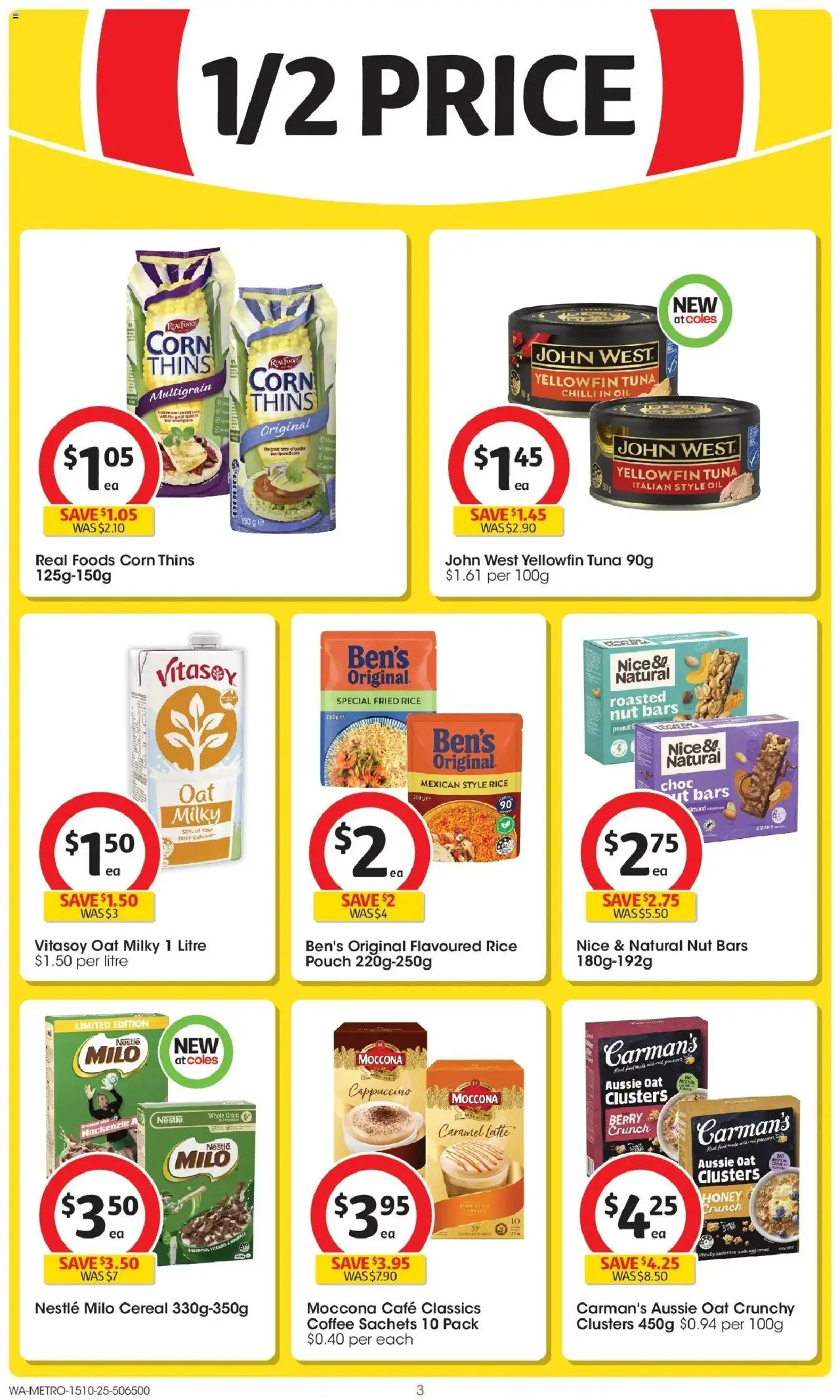Coles catalogue - valid from 15.10.2025 | Page: 3 | Products: Oil, Honey, Cereal, Chilli