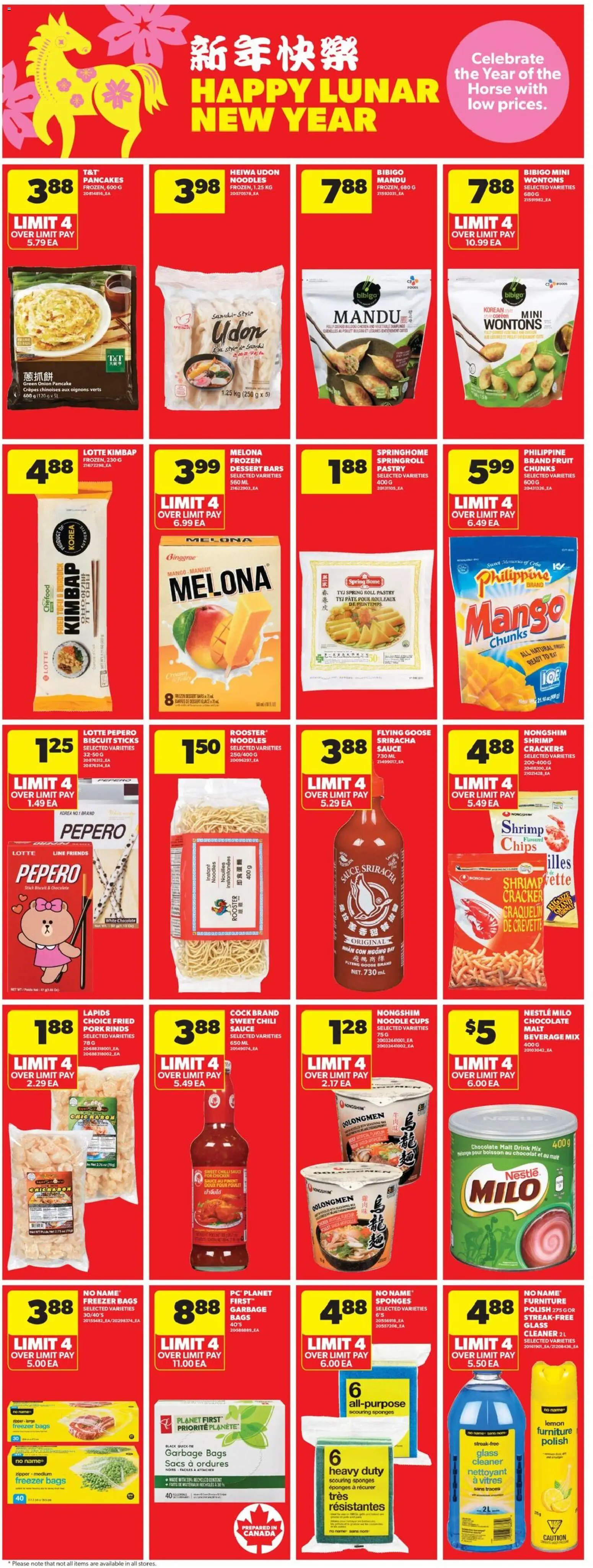 Real Canadian Superstore flyer valid from 15.01.2026 | Page: 12 | Products: Noodles, PC, Chocolate, Chicken