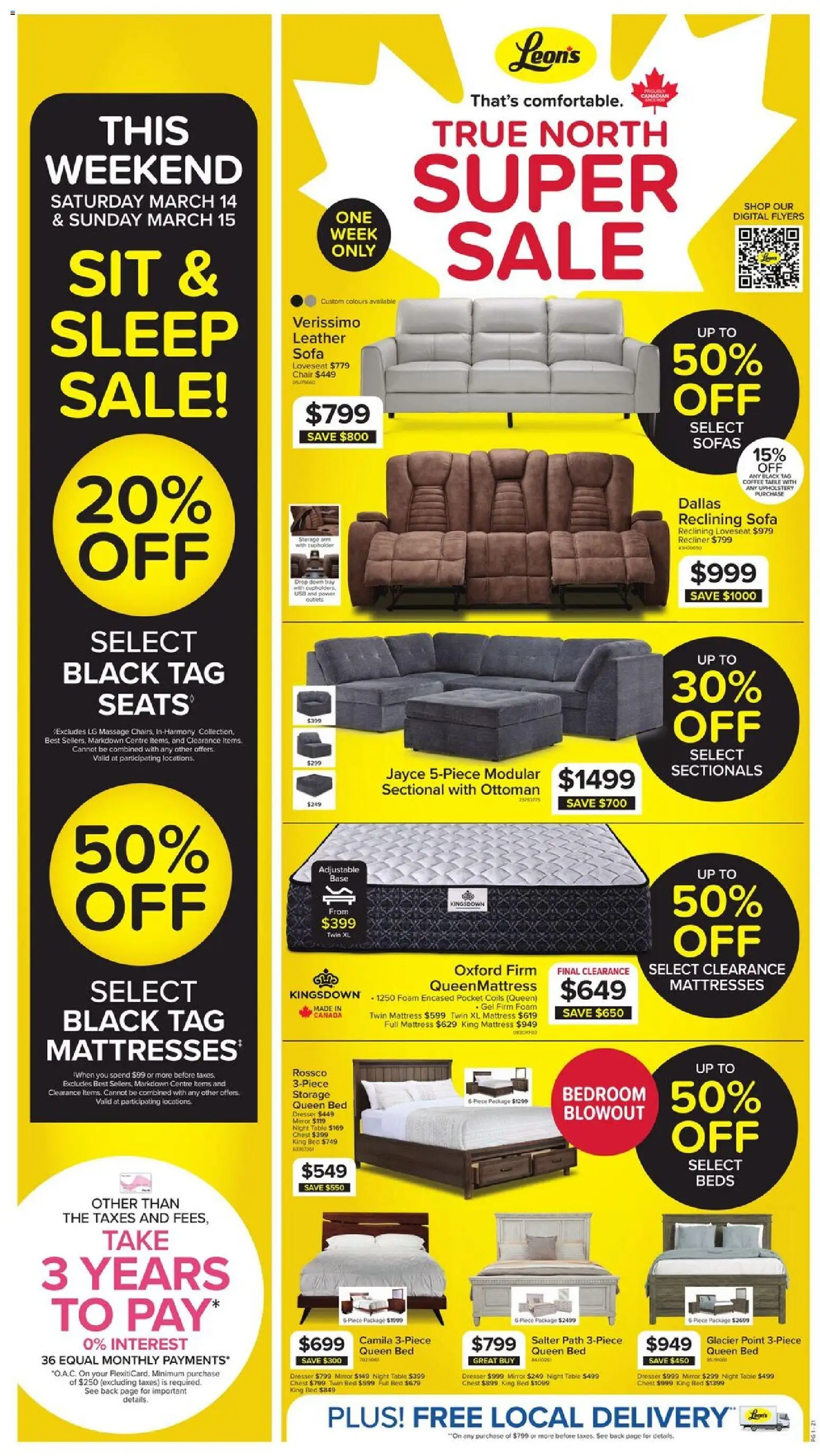 Leon's flyer valid from 12.03.2026 | Page: 1 | Products: Sofa, Table, Mirror, Coffee
