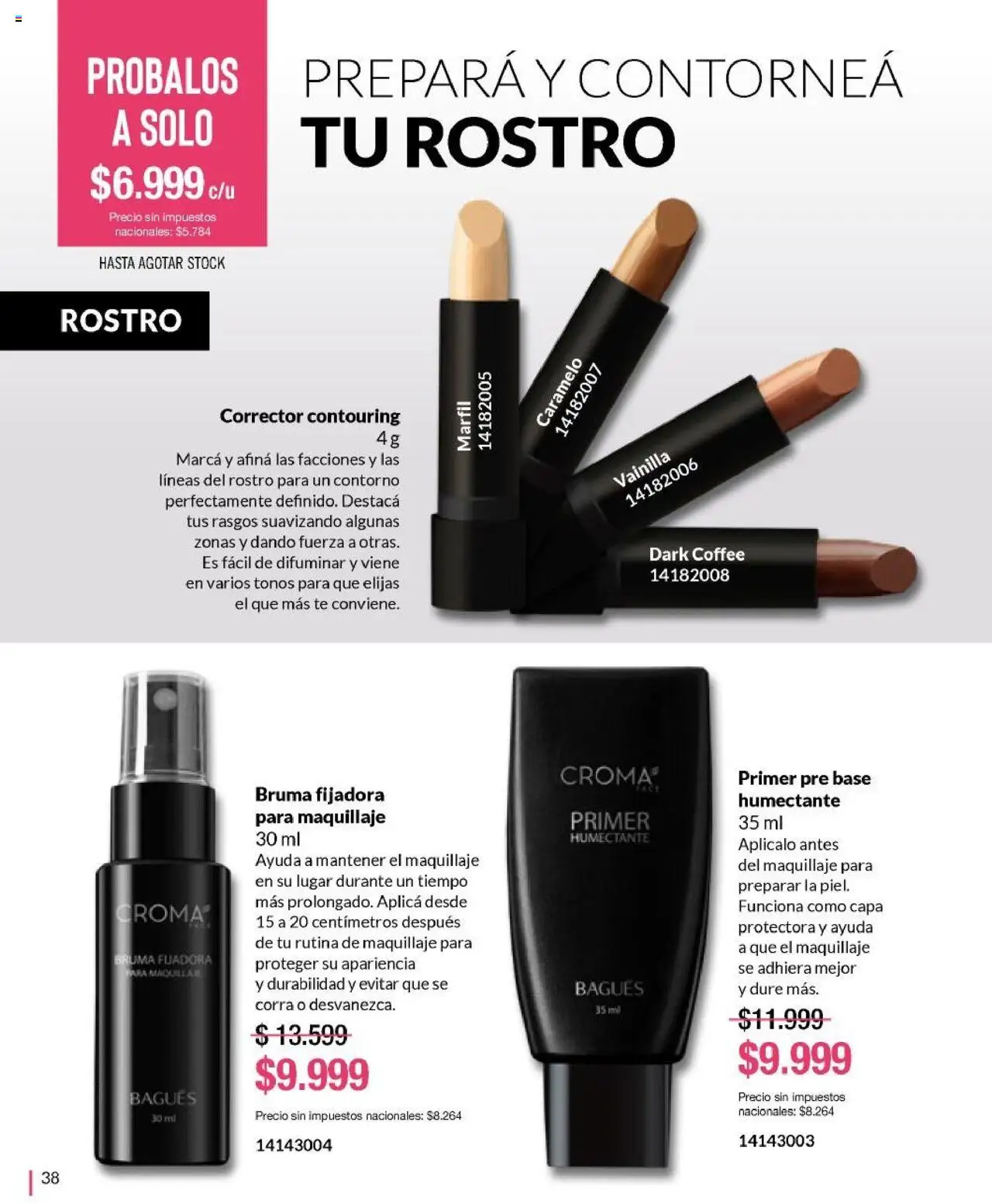 Bagués - Catálogo │ válido desde el 22.09.2025 | Página: 38 | Productos: Contorno, Bruma, Pre base, Té