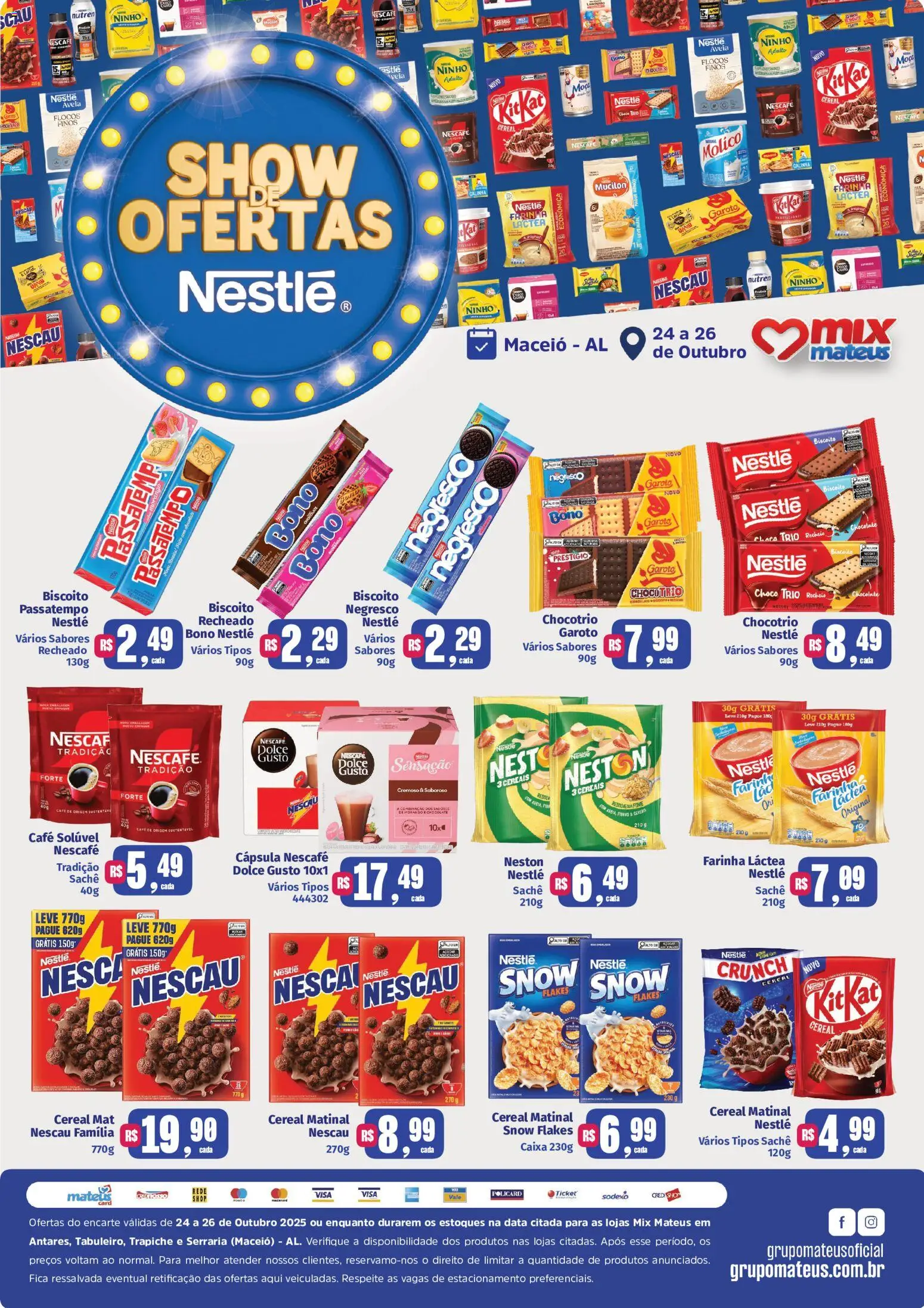Mateus Folheto - válido de 24.10.2025 | Página: 1 | Produtos: Caixa, Cereais, Flocos, Aveia