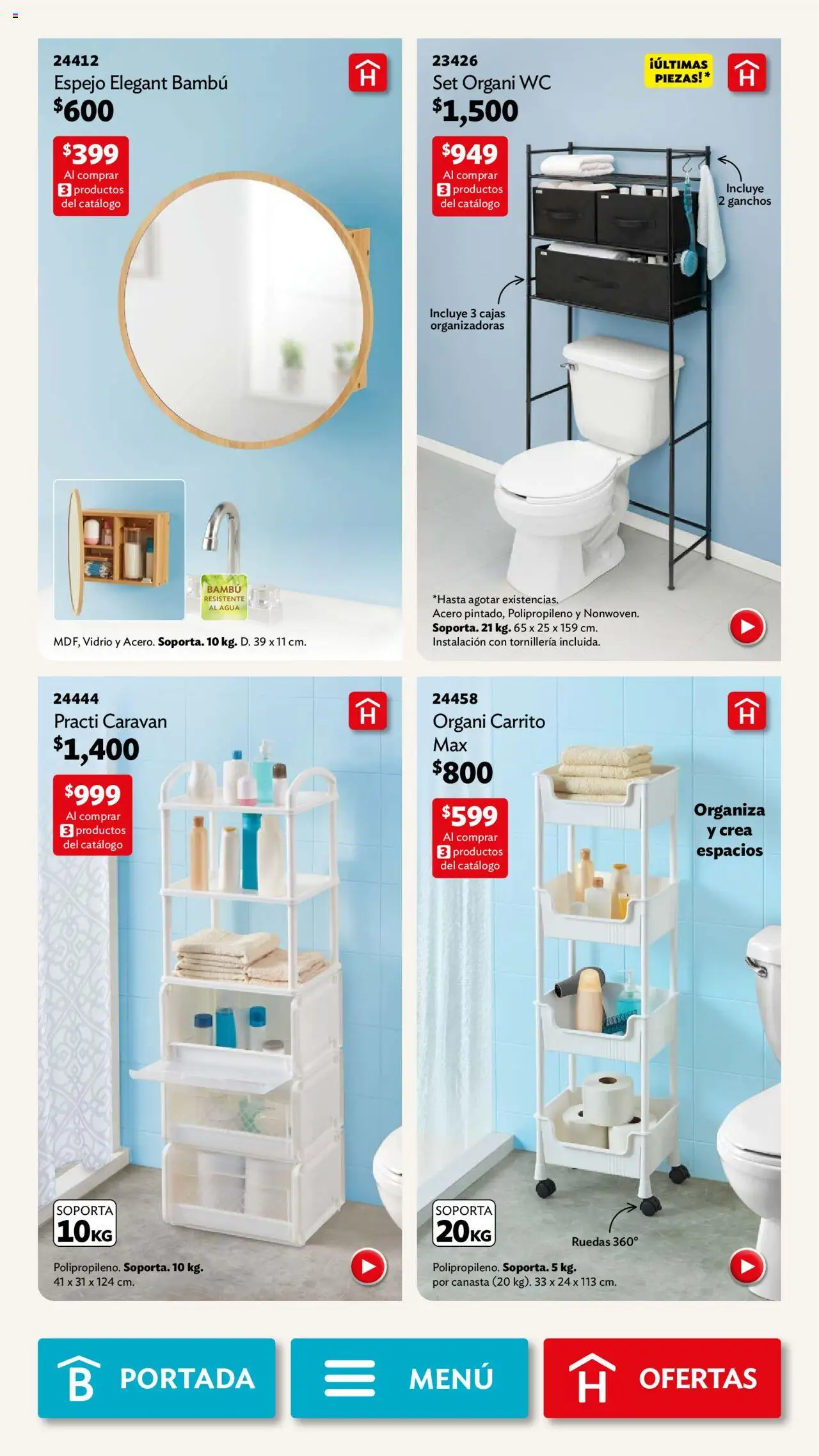 Nuevas ofertas de Betterware válidas en toda la República Mexicana desde el 01.09.2025. ¡Encuentra las mejores ofertas en Betterware - Campaña 9 2025! | Página: 12 | Productos: Agua, Wc, Canasta, Espejo