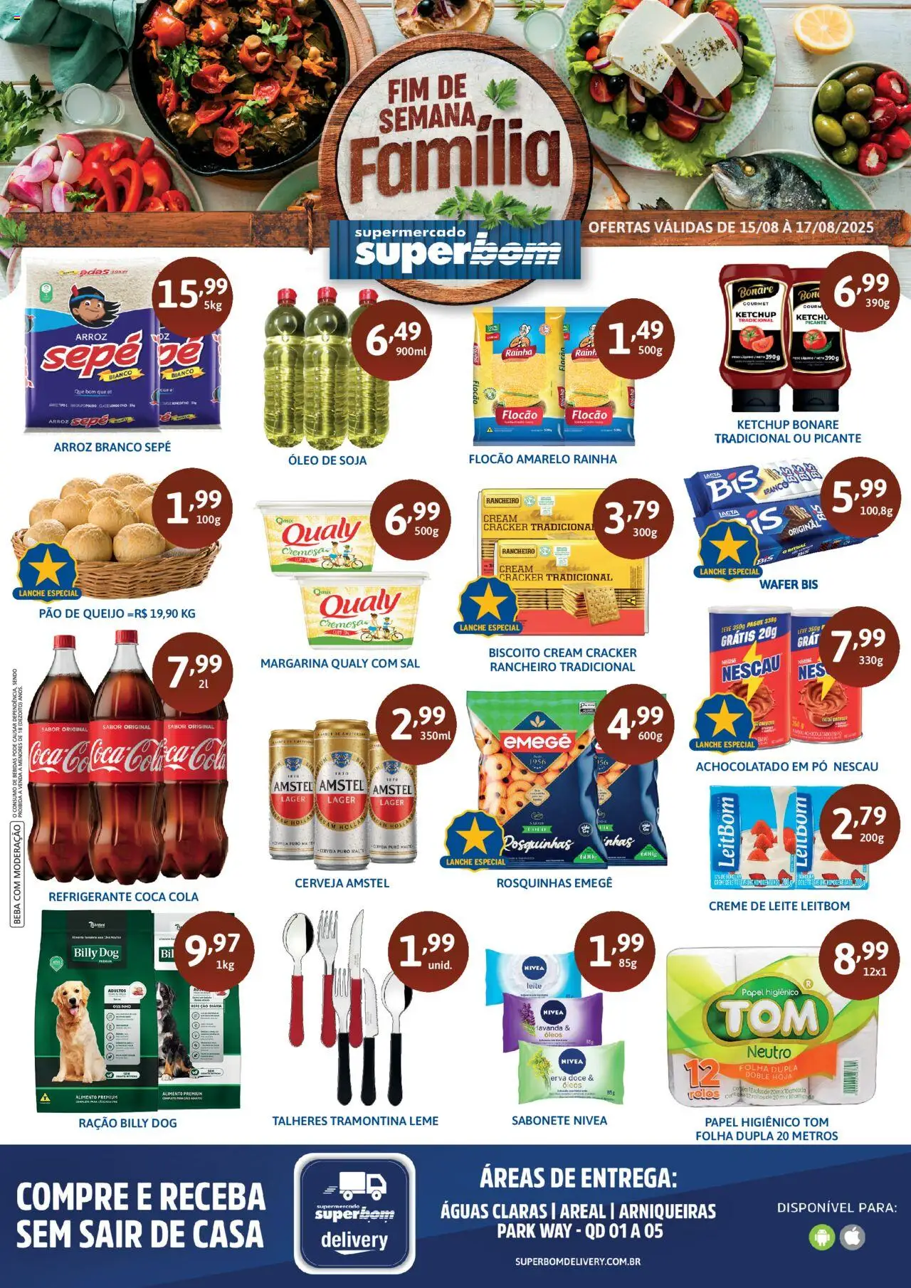 Superbom Folheto - válido de 15.08.2025 | Página: 1 | Produtos: Cola, Cerveja, Sal, Cream cracker