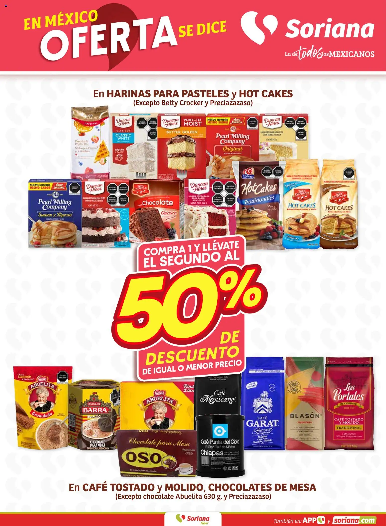 Nuevas ofertas de Soriana válidas en toda la República Mexicana desde el 01.01.2026. ¡Encuentra las mejores ofertas en Soriana - Fin de Semana Híper: Juárez! | Página: 2 | Productos: Café, Chocolate, Barra, Mesa