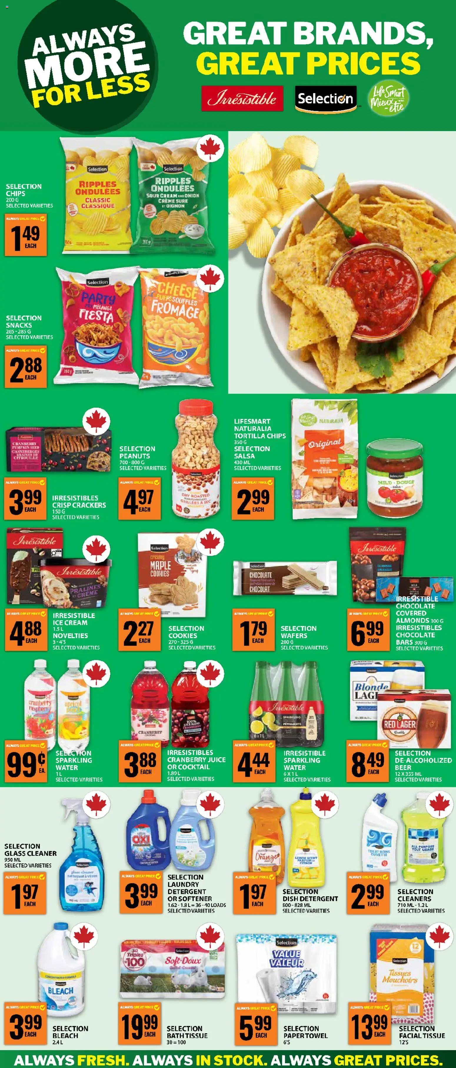 Food Basics flyer valid from 26.02.2026 | Page: 3 | Products: Chips, Cookies, Pumpkin, Juice