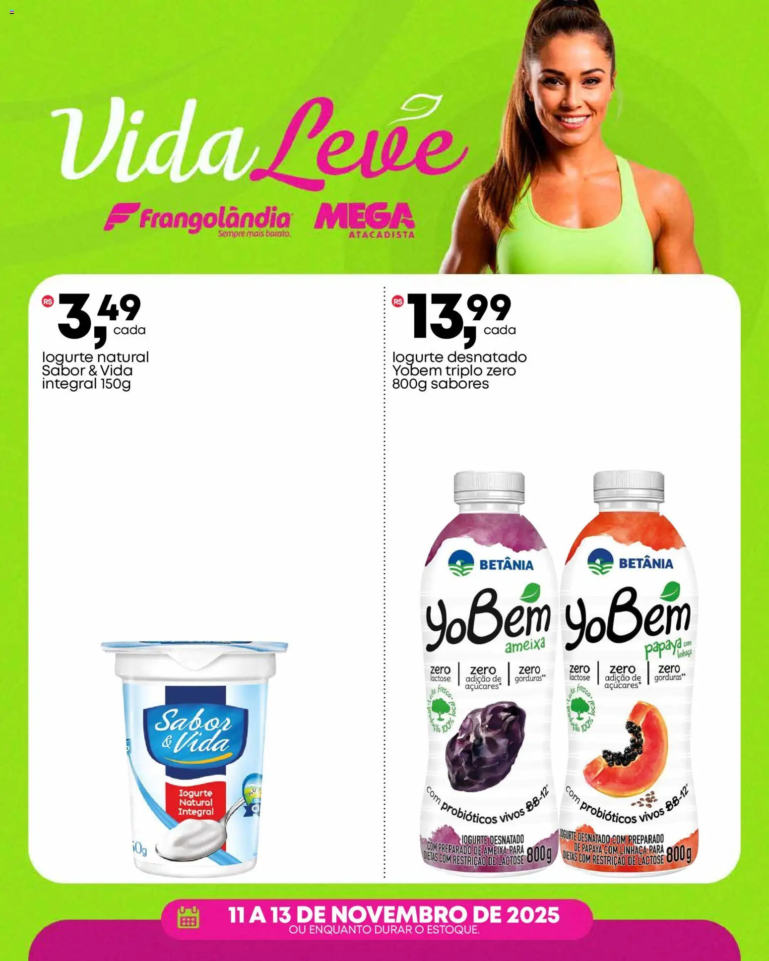 Frangolândia Folheto - válido de 11.11.2025 | Página: 3 | Produtos: Probióticos, Linhaça, Iogurte, Ameixa