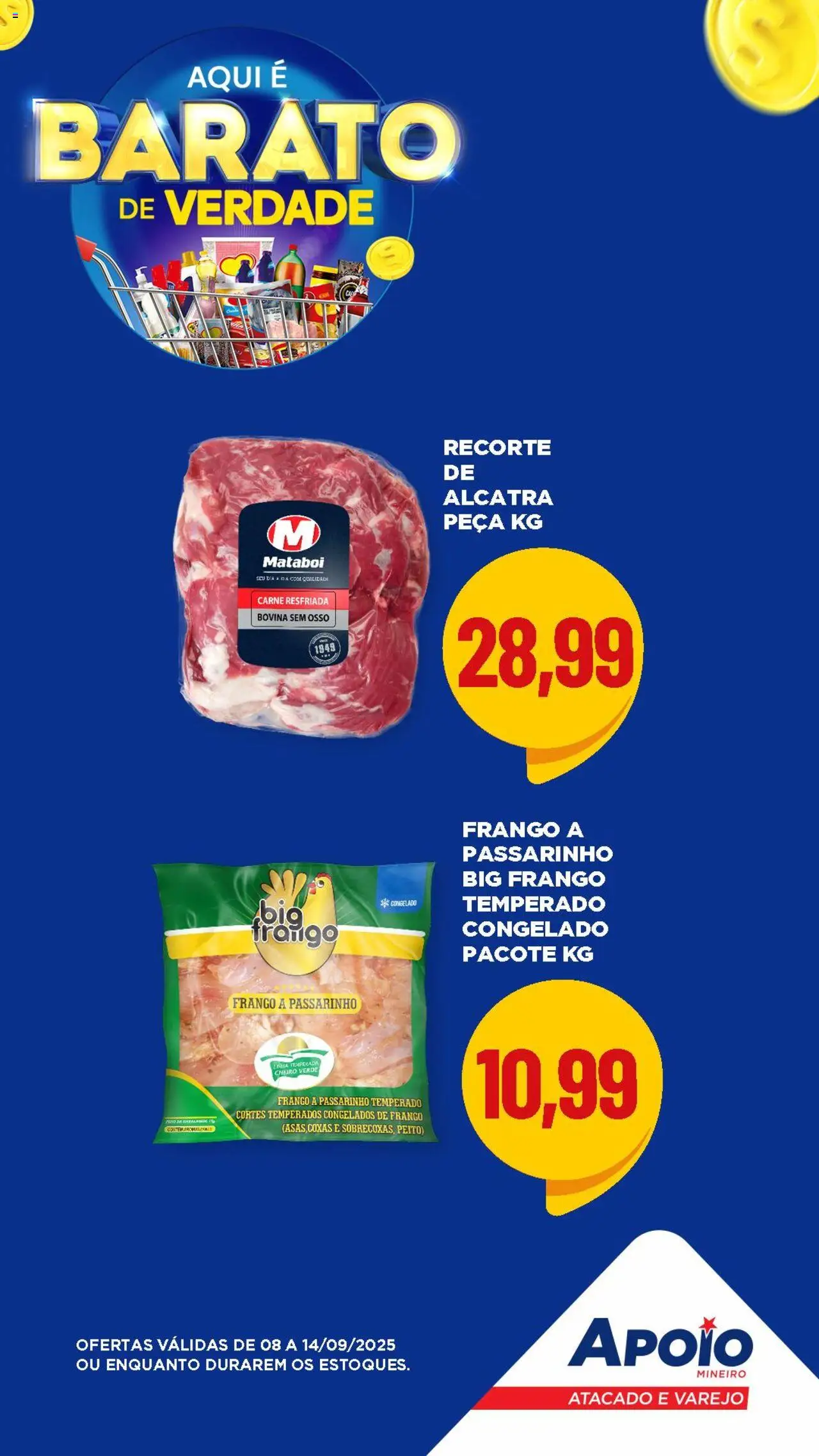 Apoio Mineiro Folheto - válido de 08.09.2025 | Página: 5 | Produtos: Alcatra, Carne, Frango