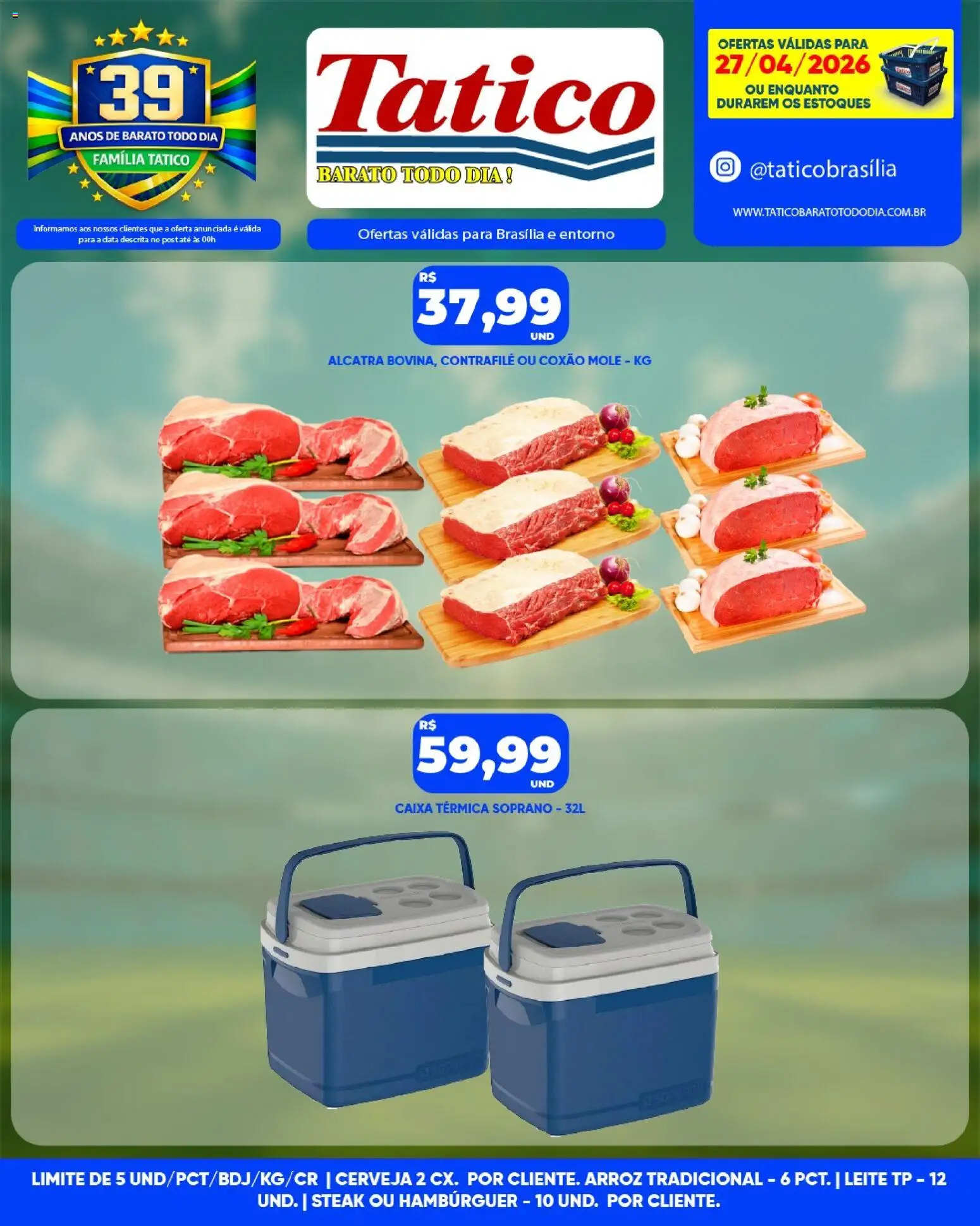 Tatico Folheto - válido de 28.04.2026 | Página: 33 | Produtos: Caixa térmica, Leite, Cerveja, Arroz