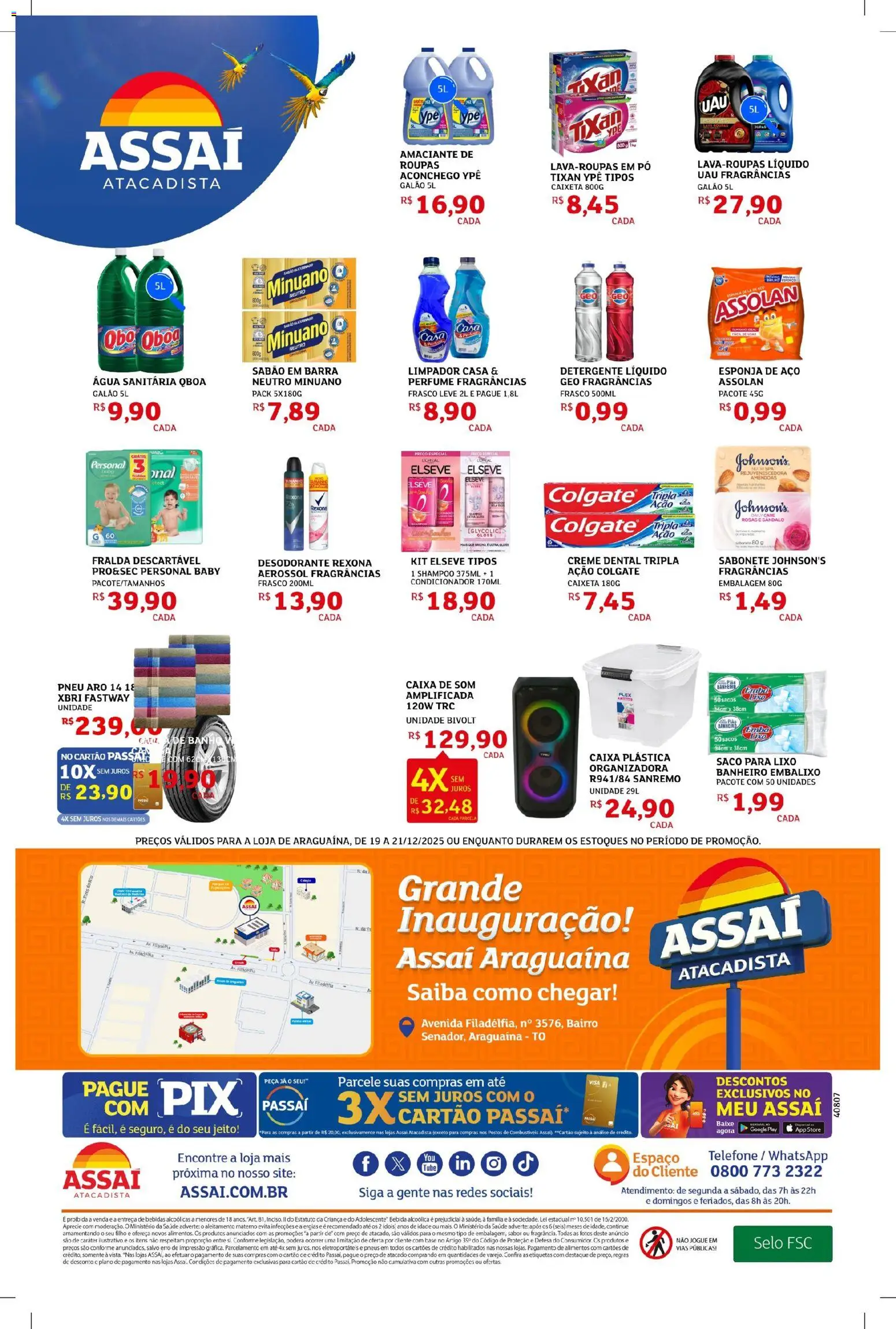 Assaí Atacadista Folheto - válido de 19.12.2025 | Página: 4 | Produtos: Shampoo, Sabão em barra, Perfume, Desodorante
