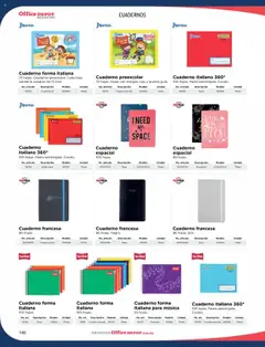 Vista previa de Office Depot catálogo 2025, nuevo folleto de la tienda, válido en México a partir del 09.01.2025 | Página: 150 | Productos: Cuadro, Pasta, Cuaderno